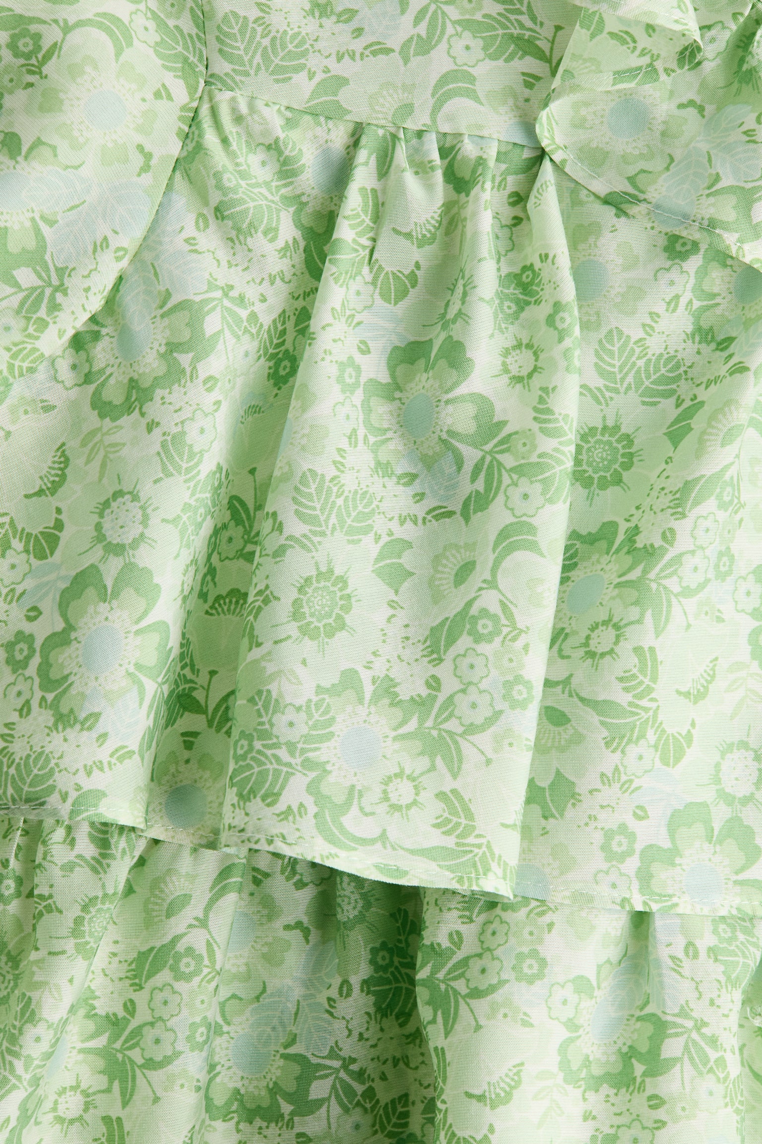 Blouse volantée-Vert clair/fleuri - 5