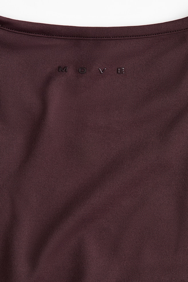 Seamless Slim-Fit Sports Top with SoftMove™-Chocolate plum - 2