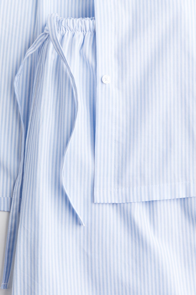 Pyjama shirt and bottoms - Light blue/White striped/Light pink/Striped/Light blue/Striped/White/Blue striped - 3