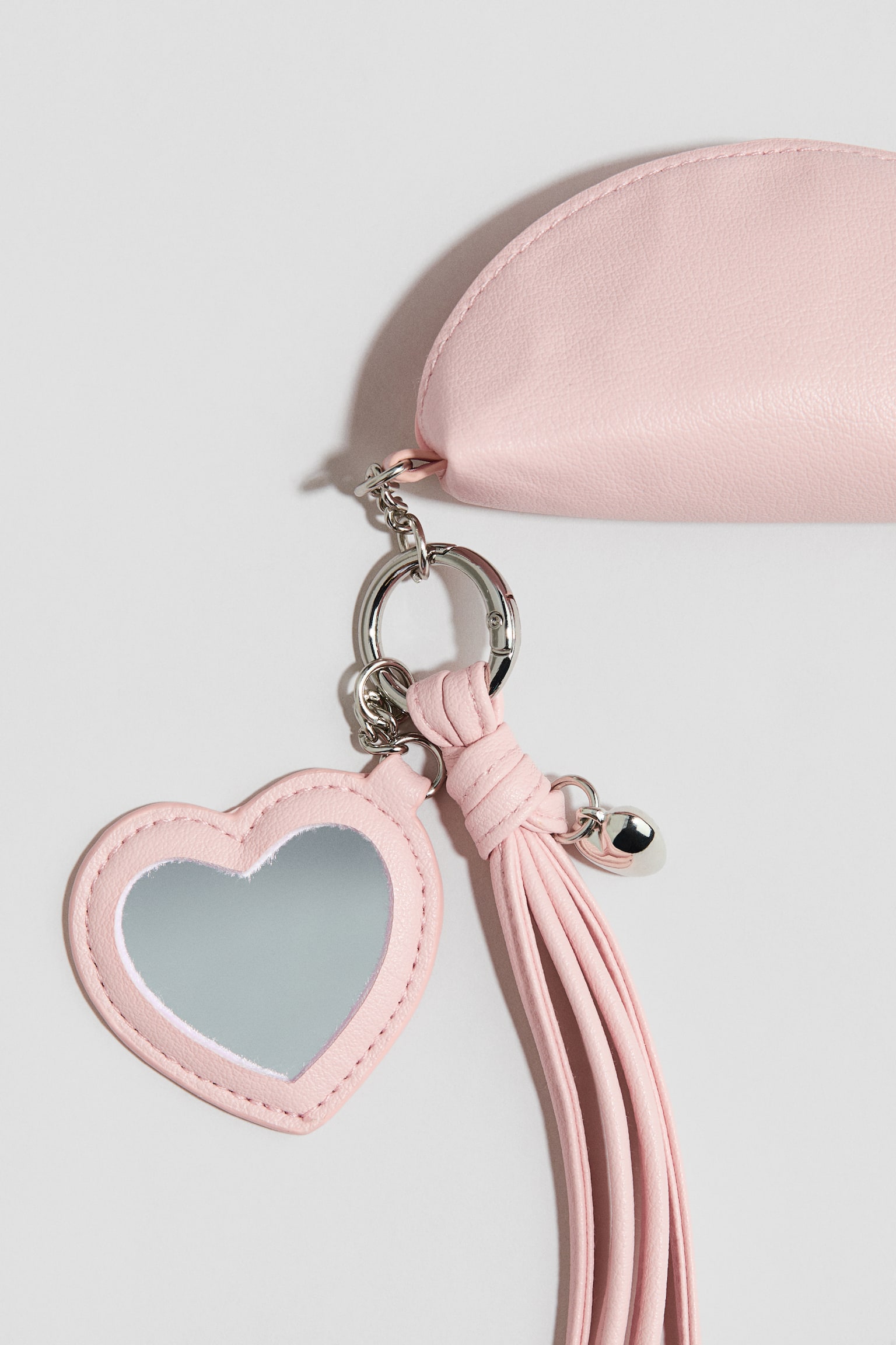 Bag charm - Light pink/Silver-coloured - 2