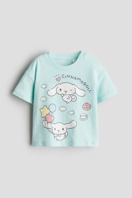 T-shirt i bomull med tryckt motiv