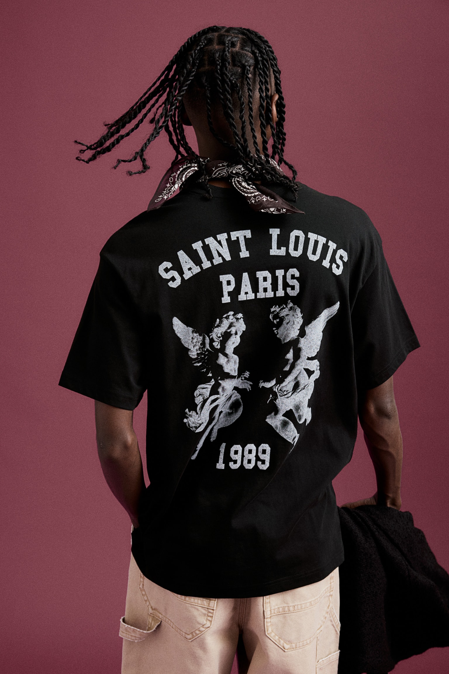 Loose Fit Print Tee - Black/Saint Louis/Cream/Visions/Beige/Sun/Black/Palm tree/Light beige/Riddance/White/Aura Artist House/White/Good Times/White/NYC Run Club/Cream/Balance Focus/Black/Quick Sips/White/Holidays/Black/Frog/Cream/Grand Leon Hotel/White/Okinawa/Black/Sunflowers - 1