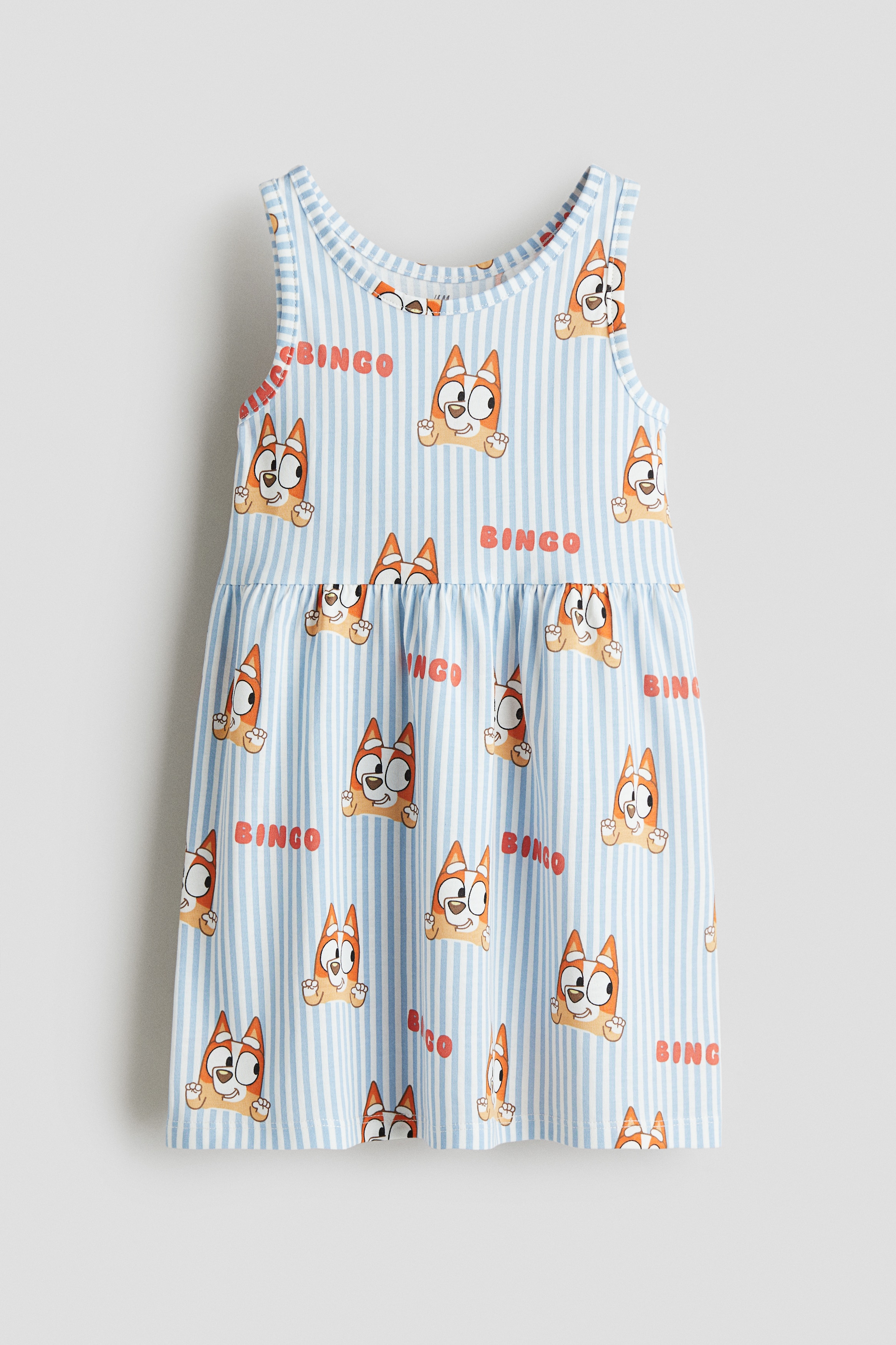 Bomullskjole med trykk - Lys blå/Bluey/Lys rosa/Hello Kitty