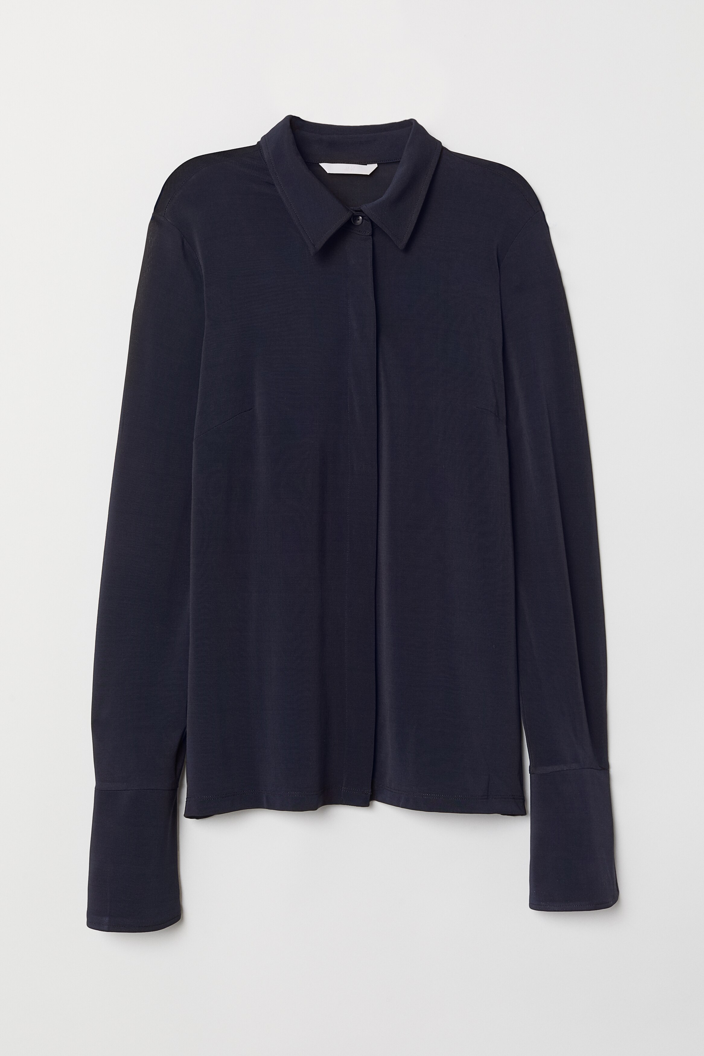 Blouse van fijne viscose - Donkerblauw - DAMES | H\u0026M NL