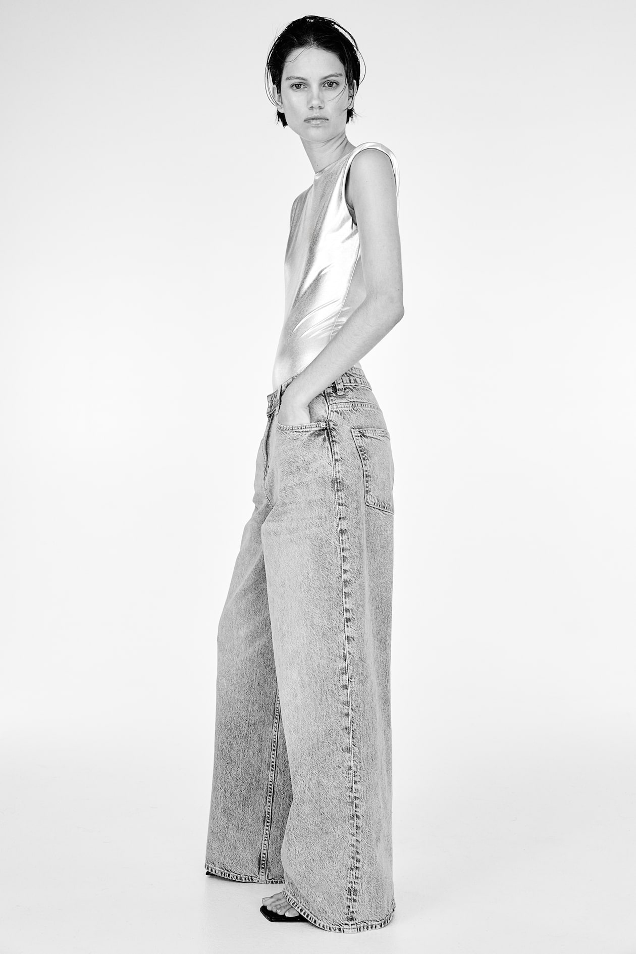 Baggy Regular Jeans Regular waist Extralong legs Light grey