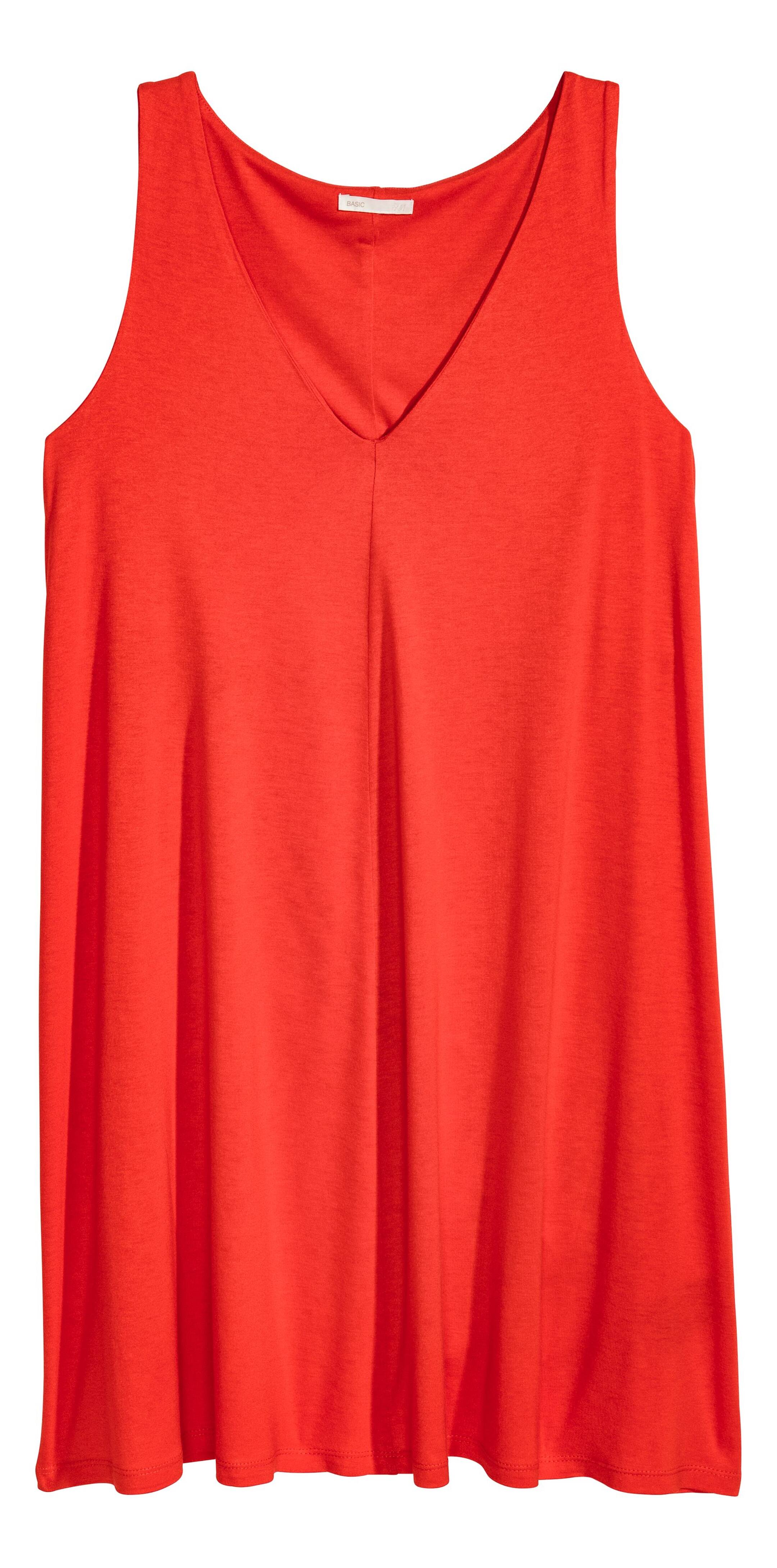View larger image: V-neck jersey dress - Red - Ladies | H&M GB 1
