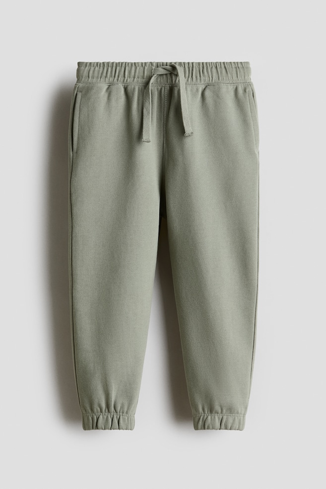 Pantalon jogger - Vert kaki/Marron/Vert kaki/Gris clair chiné/Rouge foncé - 1