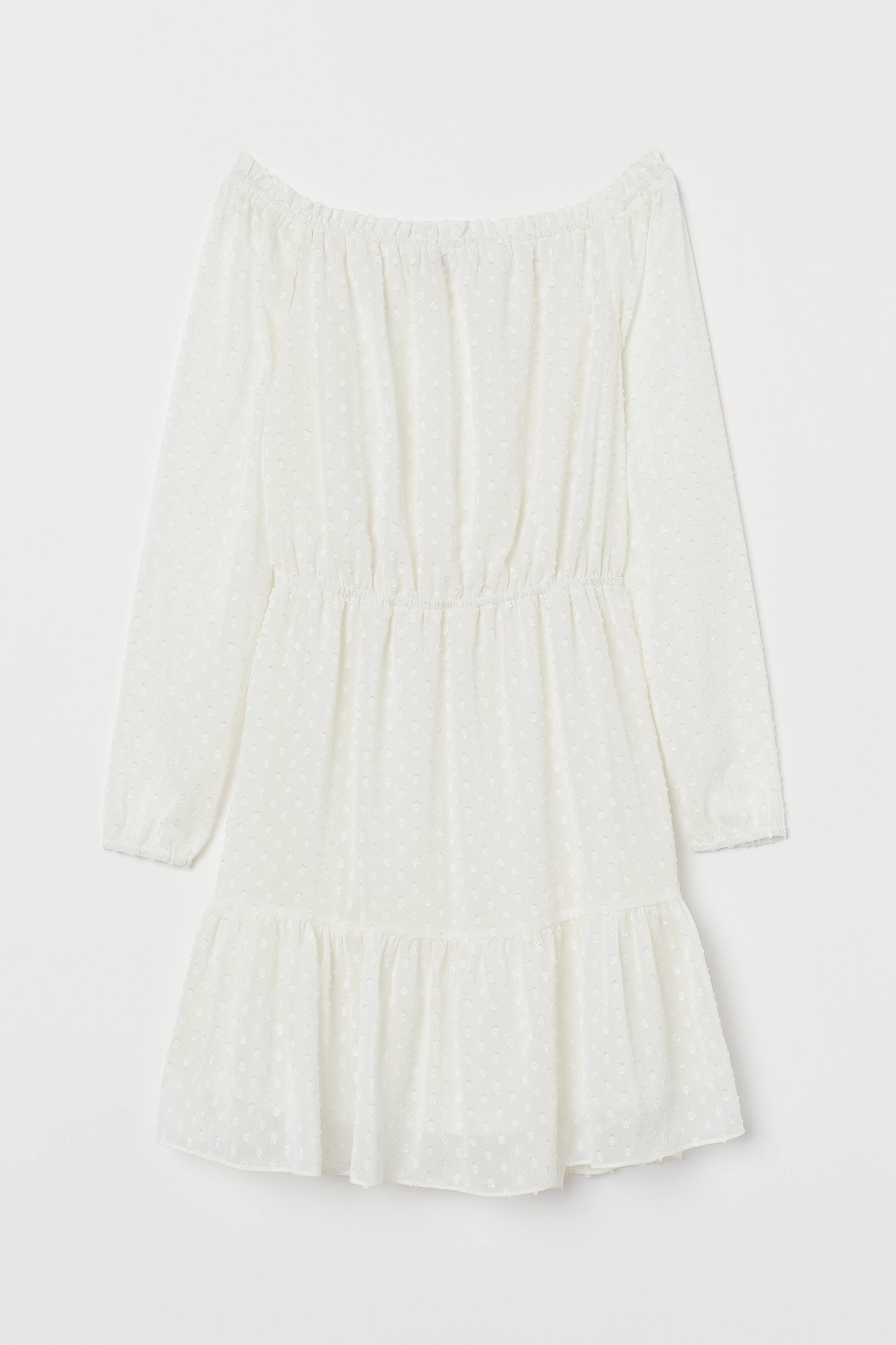View larger image: Off-the-shoulder dress - Cream - Ladies | H&M 1