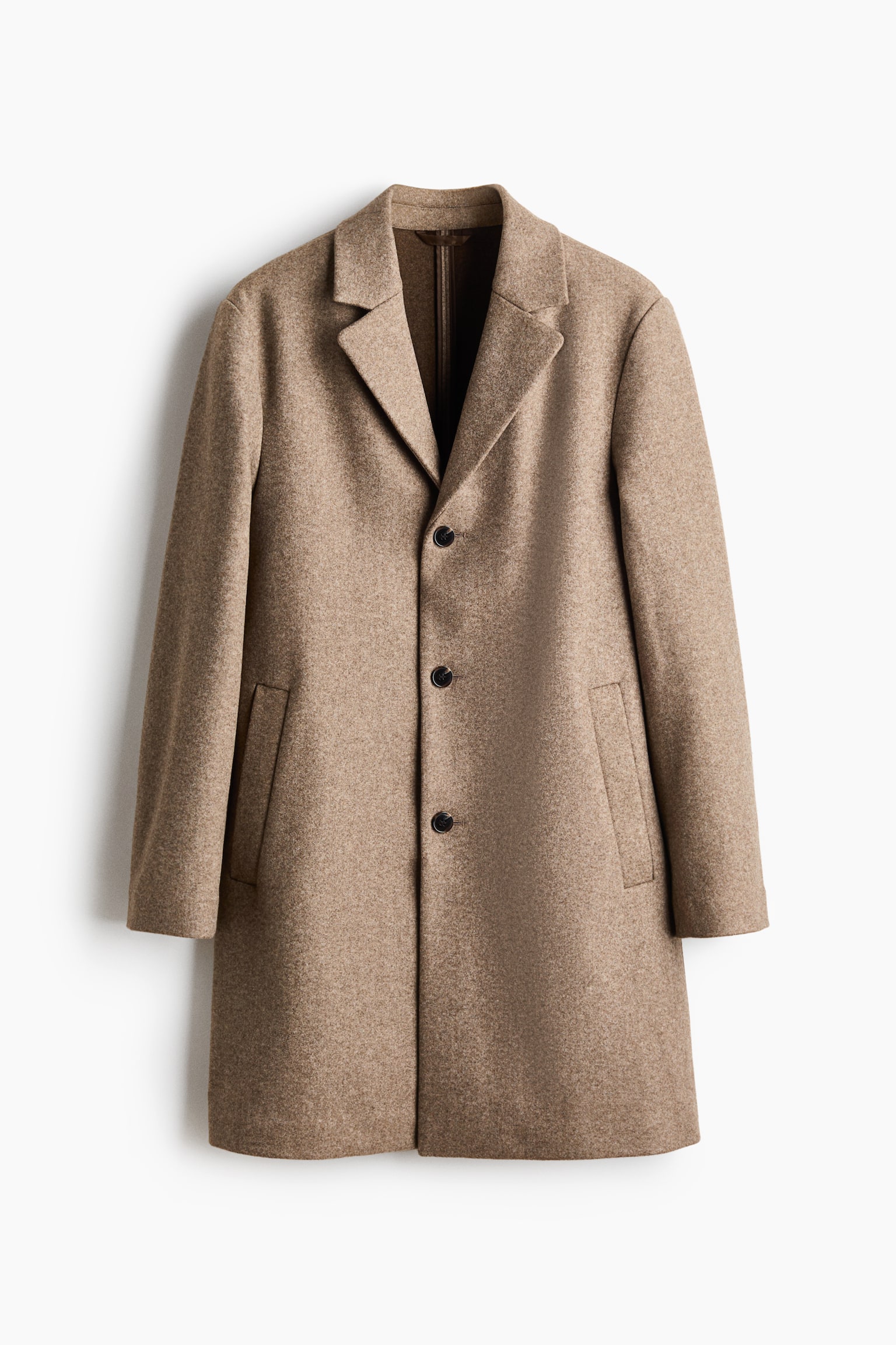 Single-breasted coat - Beige/Dark grey/Black