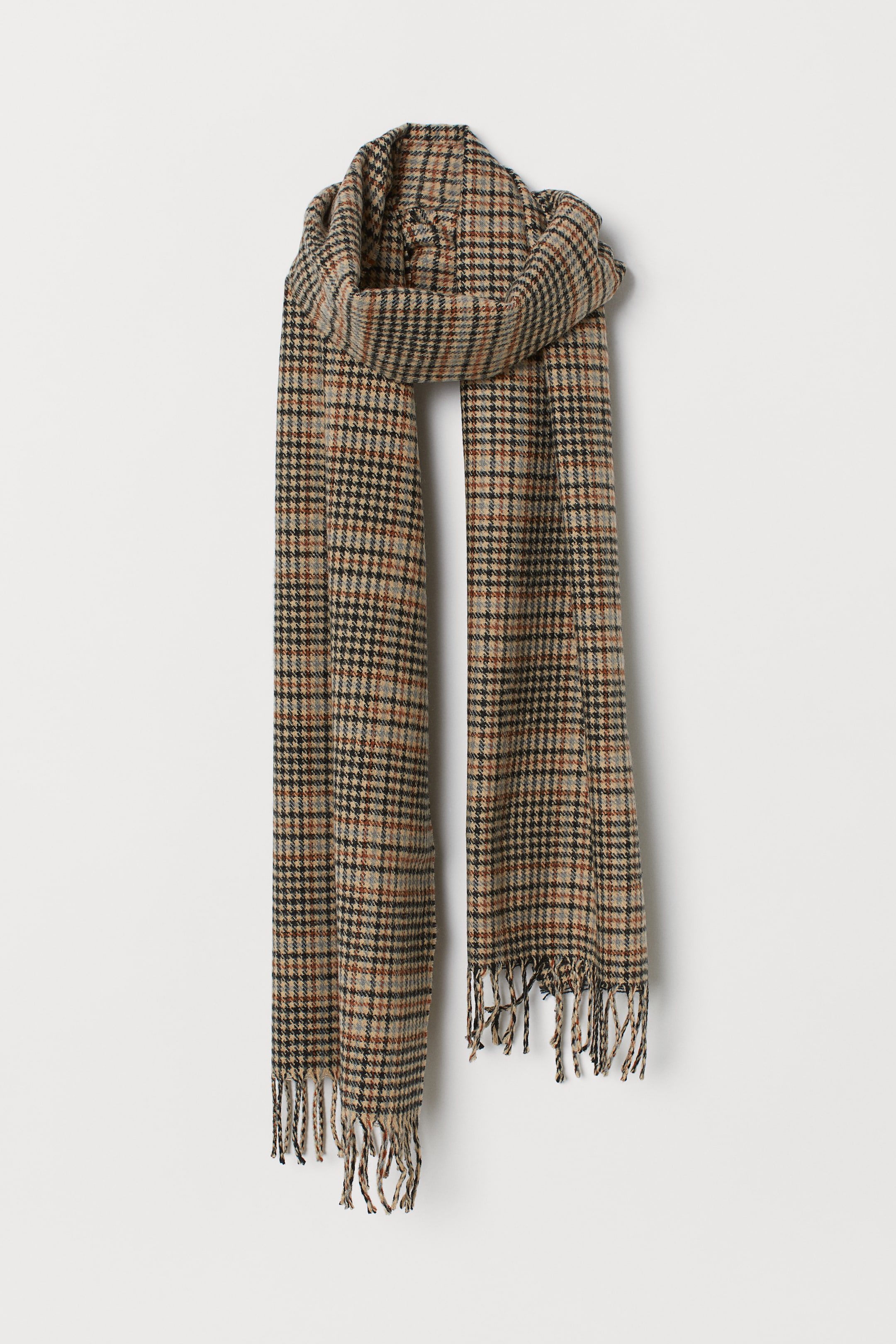View larger image: Patterned scarf - Beige/Brown checked - Men | H&M HK 1