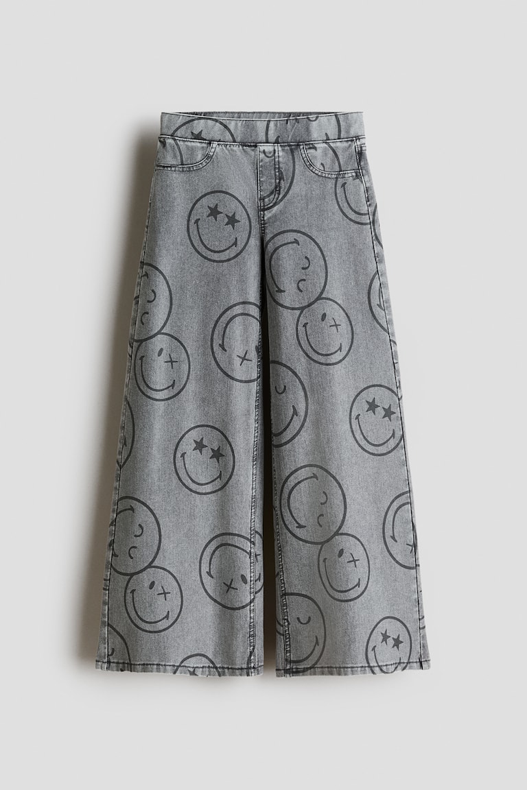 Široke pantalone s izgledom teksasa