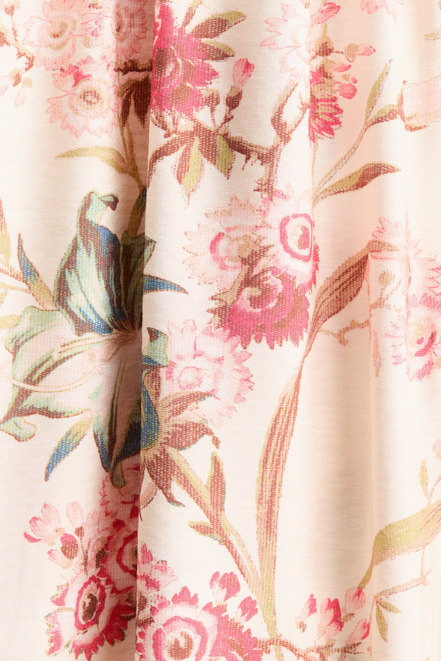 Button-front viscose-blend dress - Light beige/Floral - 6