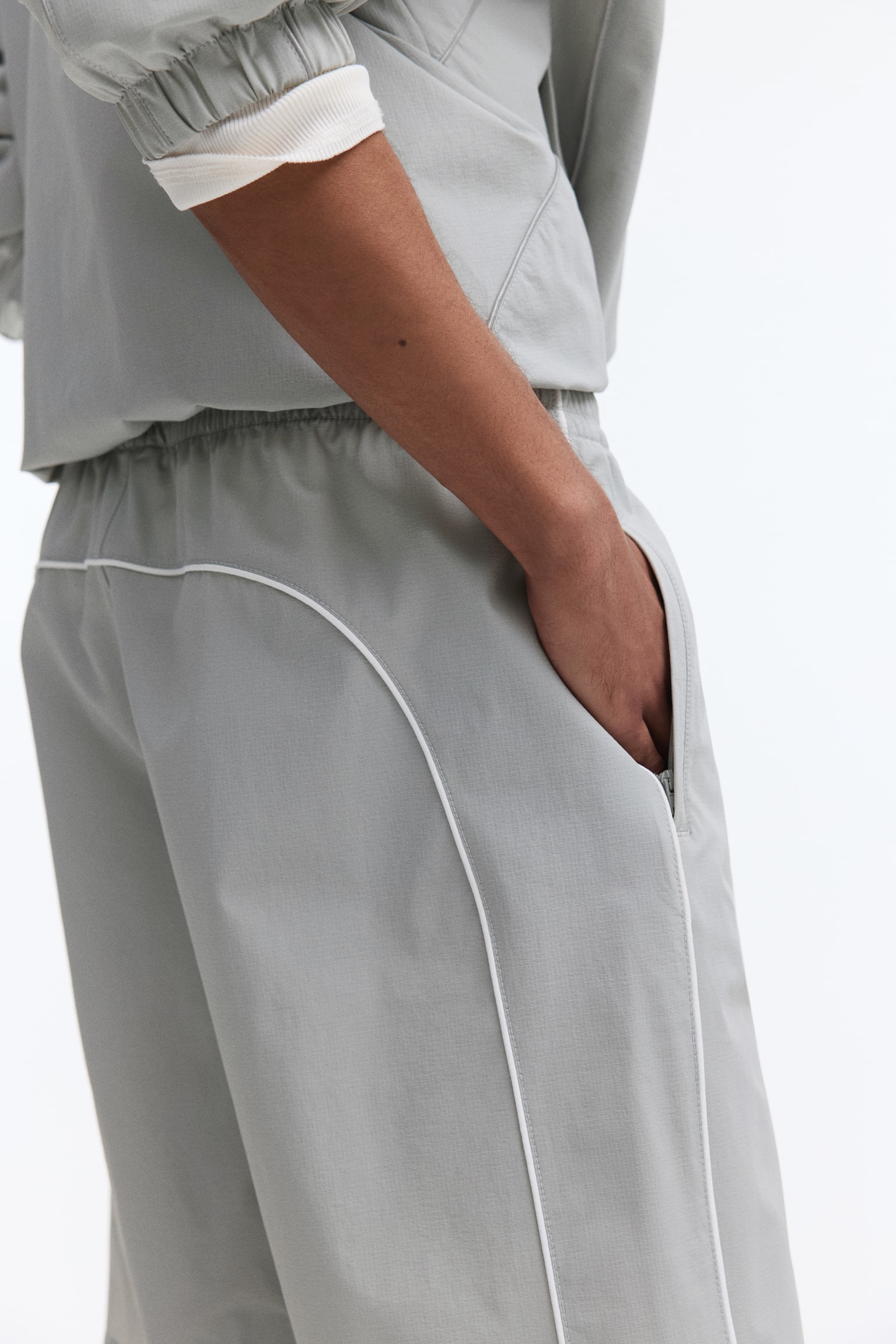 Knee-Length Shorts-Light gray - 3