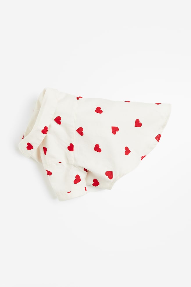 Dog shirt - White/Hearts/Red/Checked - 2