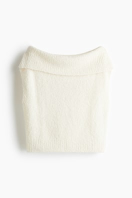 Stickad off shoulder-topp