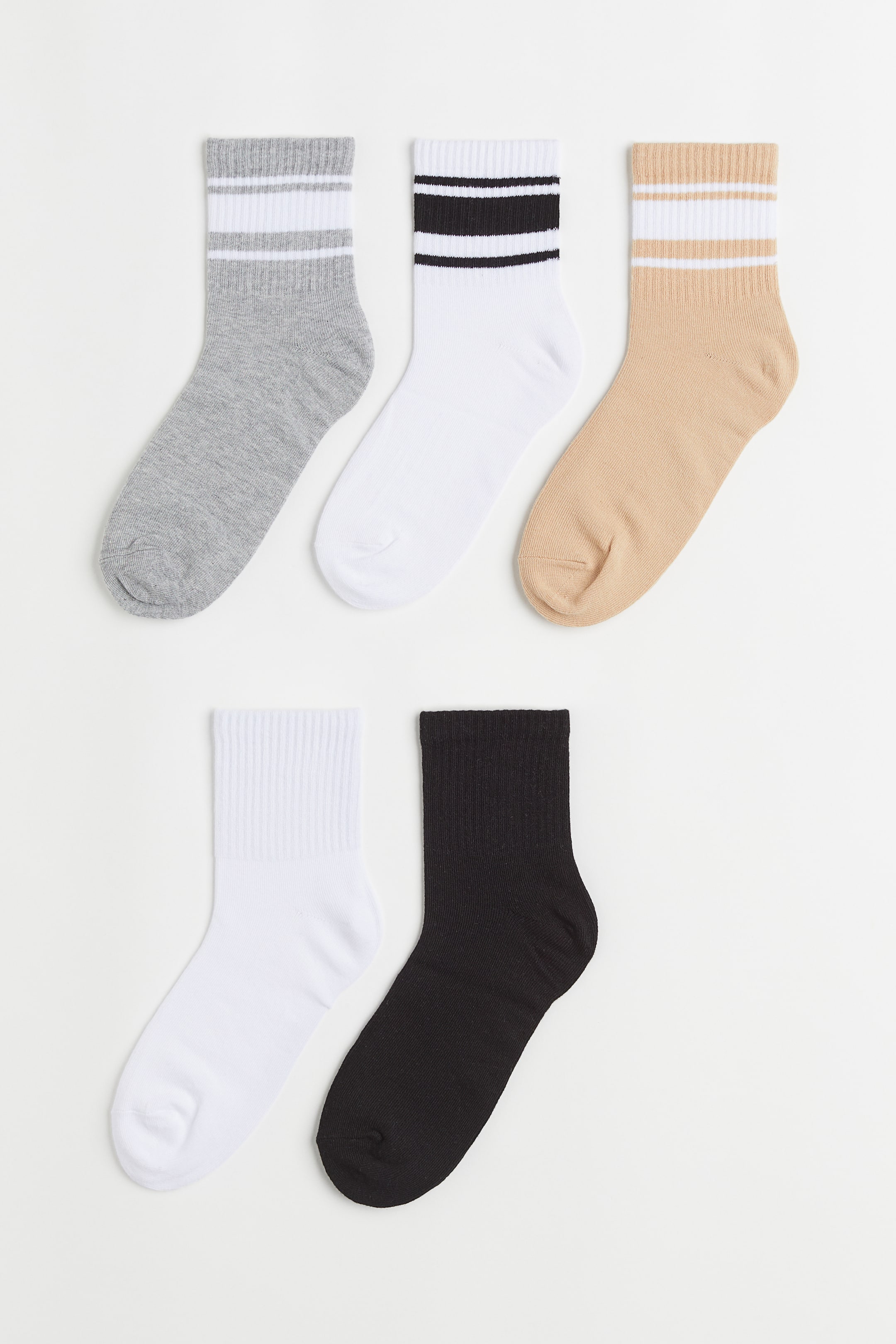View larger image: 5-pack socks - Black/White - Ladies | H&M 1