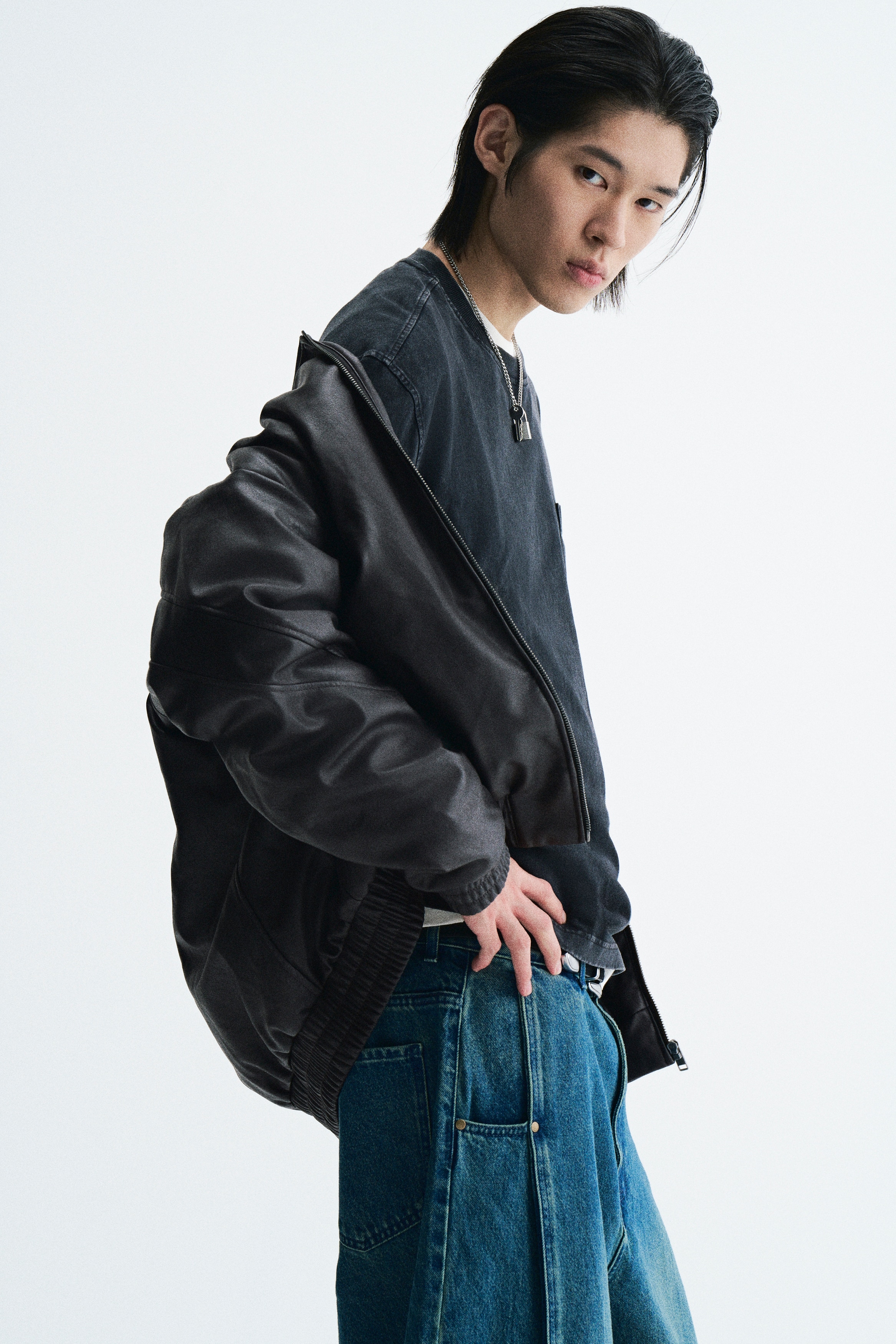 パッデッドフライトジャケット - ブラック - Men | H&M JP