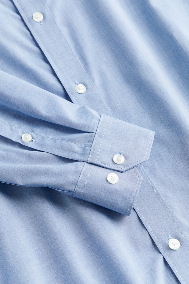 Regular Fit Easy iron-skjorte - Lys blå/Hvit/Sort - 7