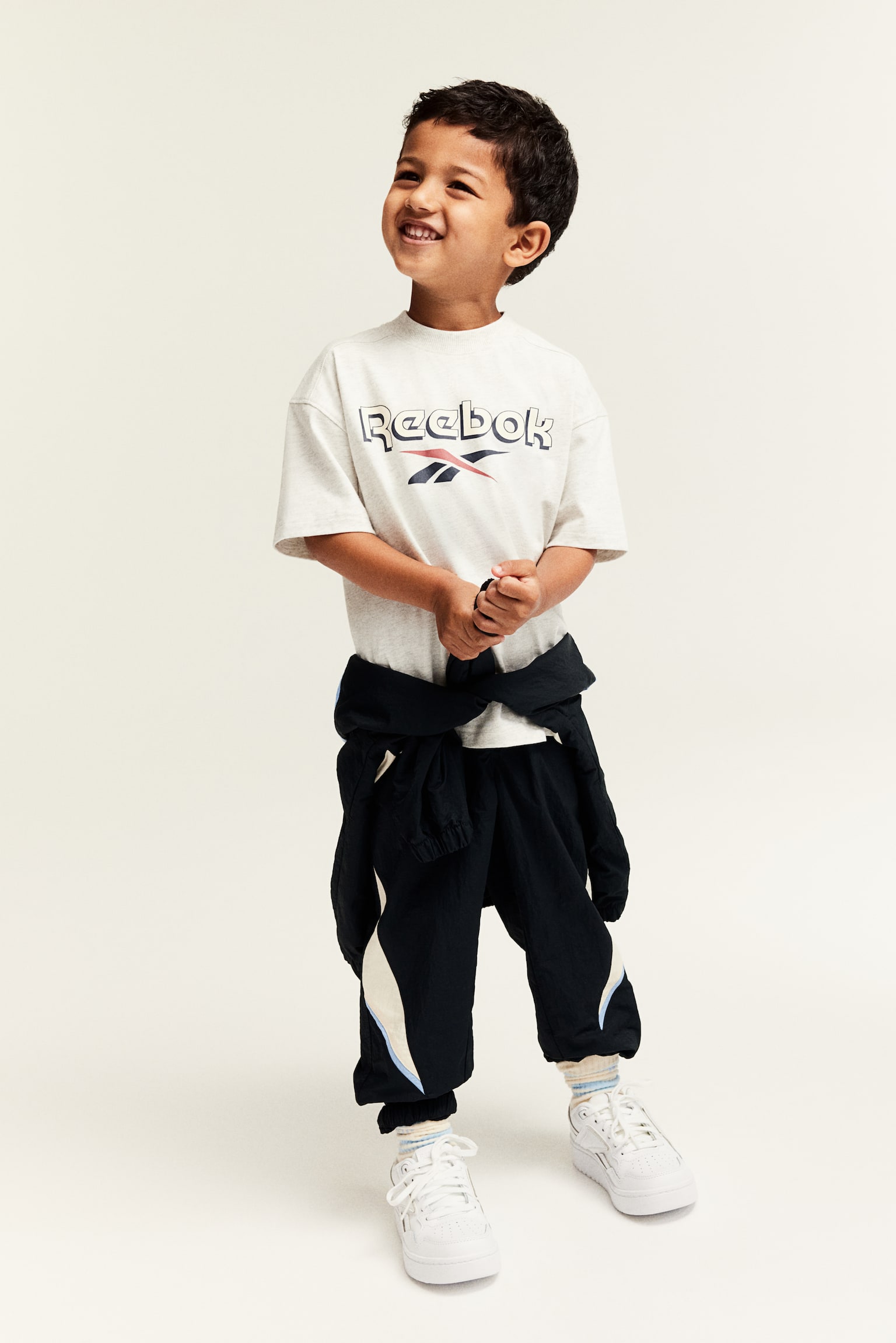 Print-motif T-shirt - Light grey marl/Reebok/Beige - 6