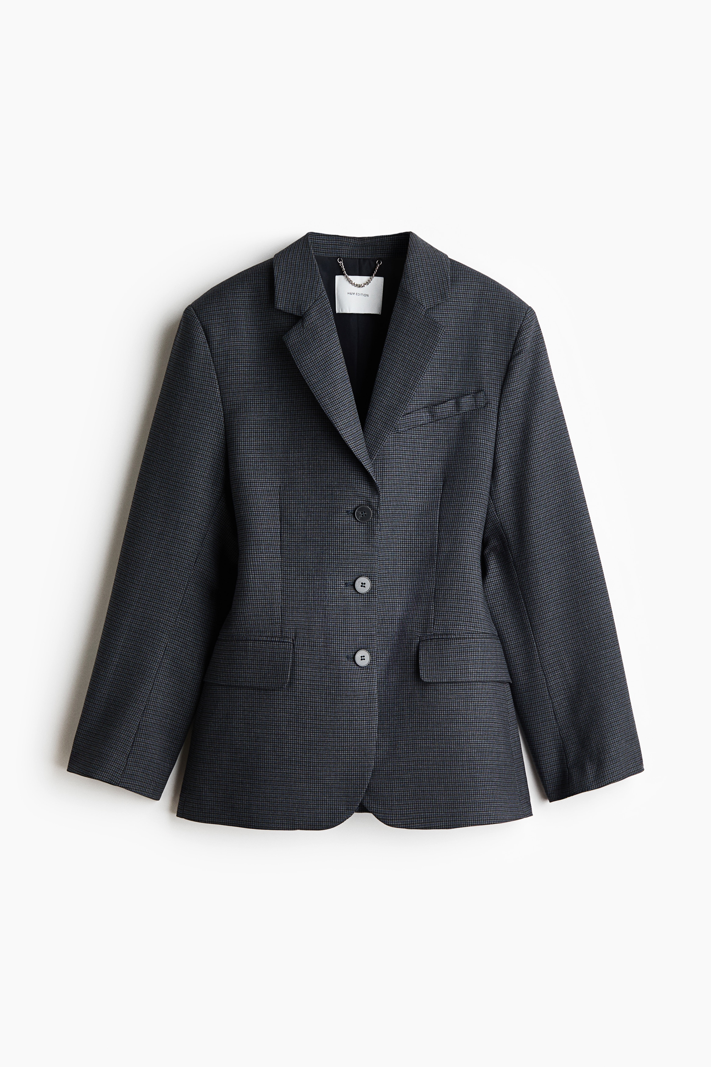 Single-breasted twill blazerModel