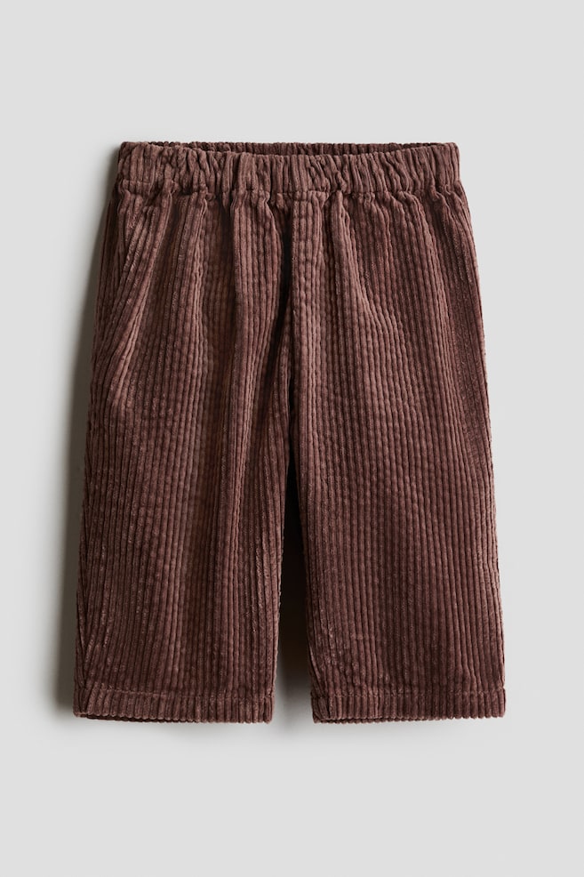 Cotton corduroy trousers - Brown/Navy blue/Light dusty blue - 1