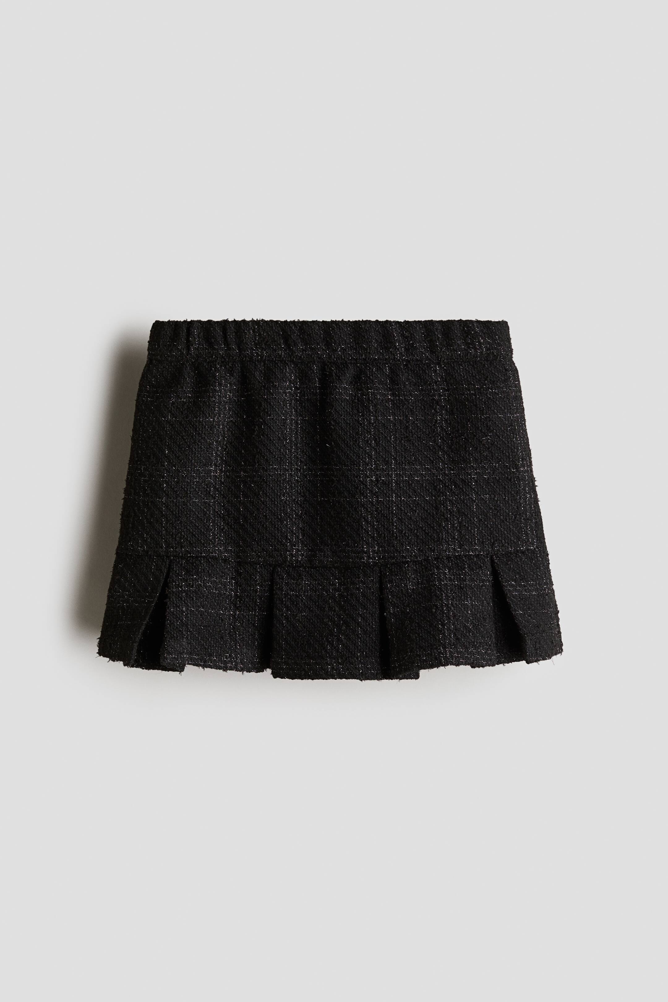 이미지 확대 보기: 자카드 스커트 - 블랙/체크 - Kids | H&M KR 1