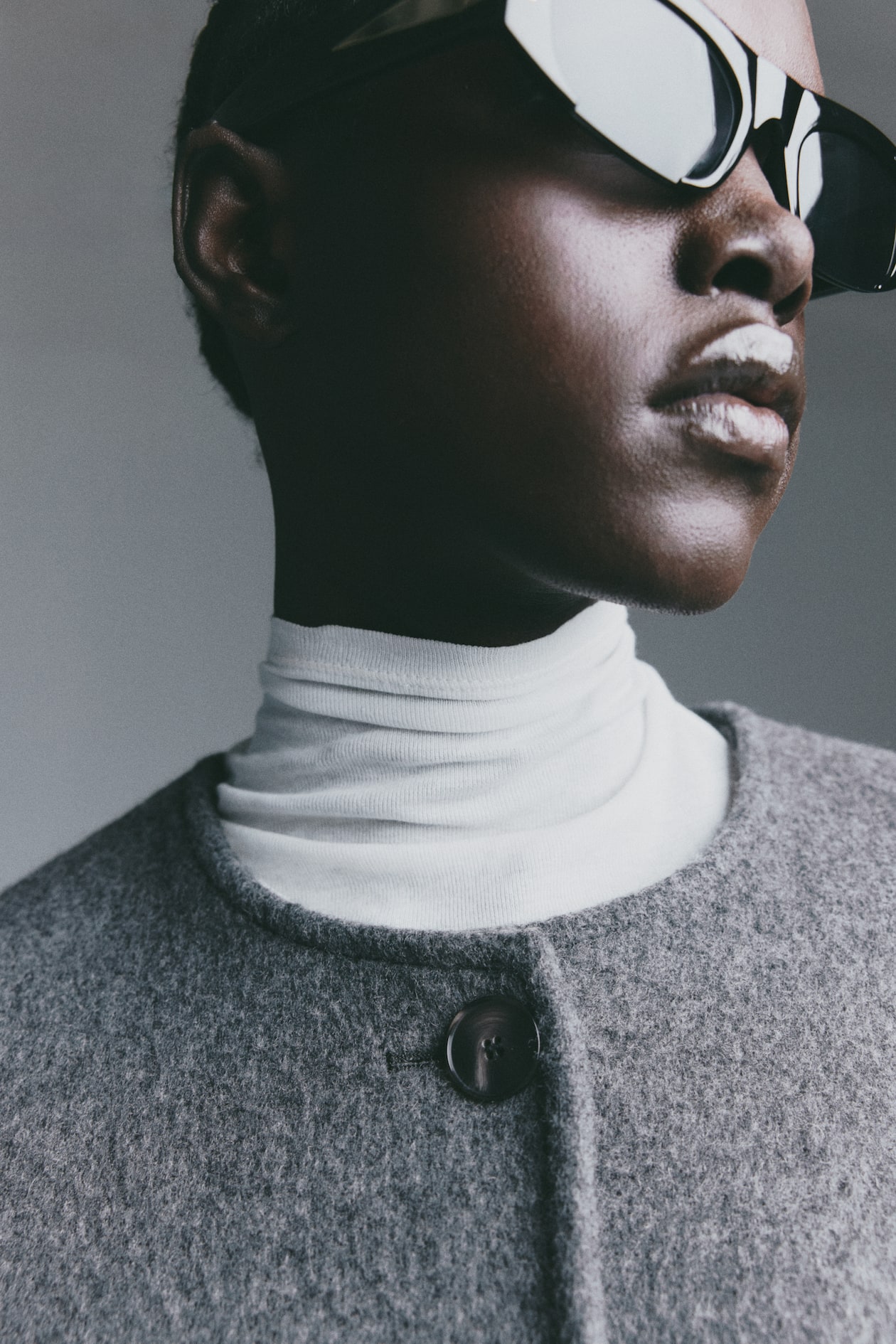 Scarf-Detail Wool-Blend Coat - image 5