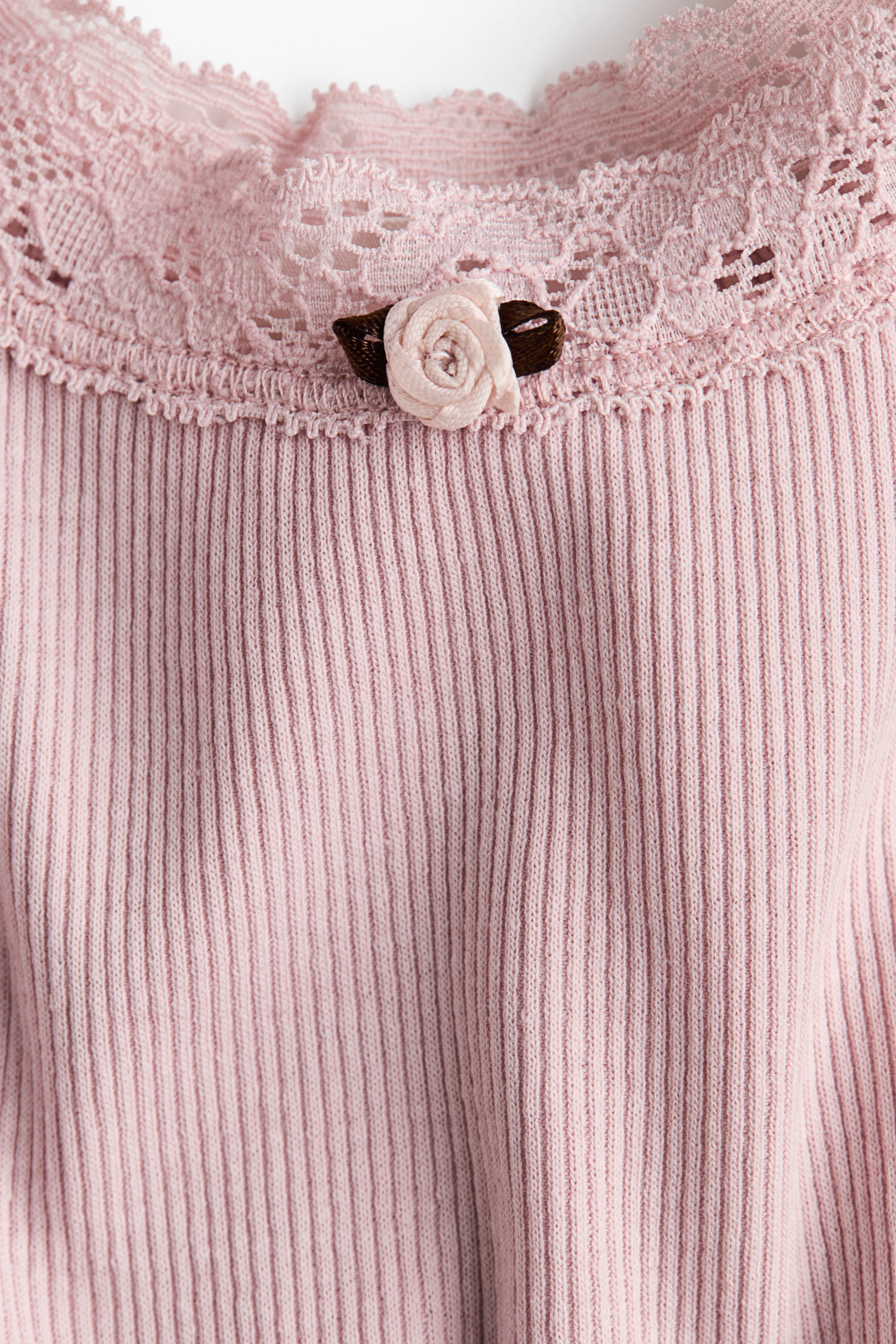 MAMA Ribbed Jersey Nightgown