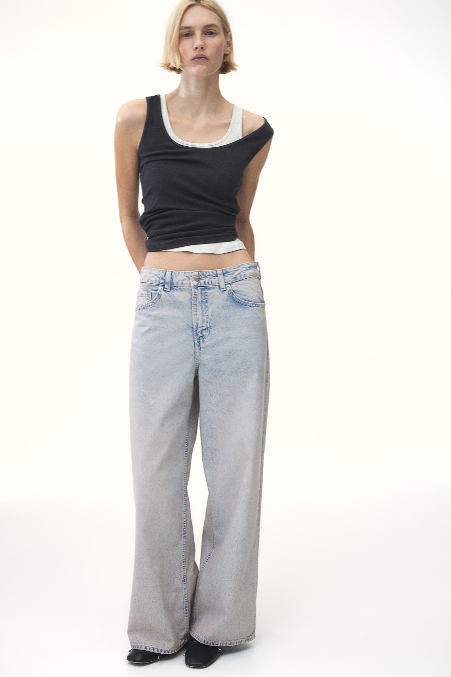 Baggy Regular Jeans - Pale denim blue/Light greige/Light grey/Pale denim blue/Pale denim blue/Black/Light denim blue/Cream - 1