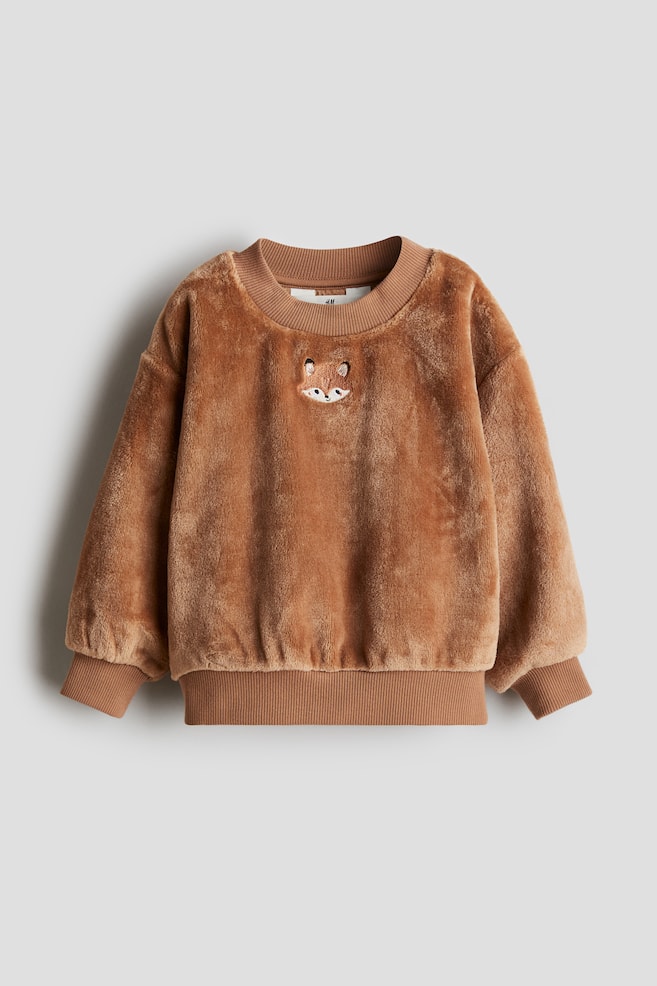 Fleece sweatshirt - Brown/Fox - 1