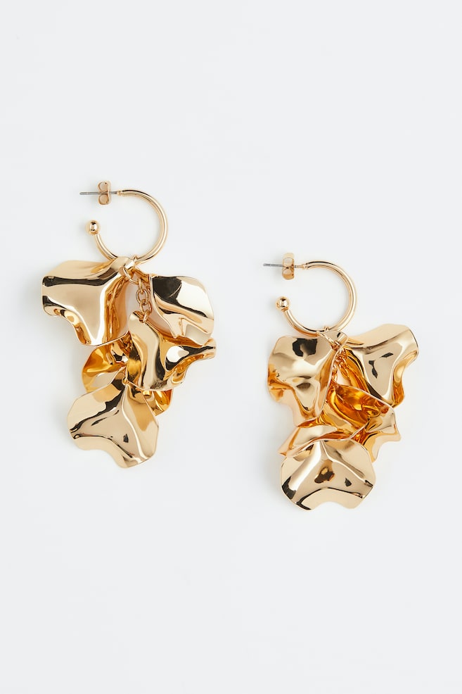 Asymmetrische Ohrringe - Goldfarben/White - 2