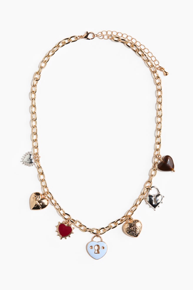 Charm necklace - Gold-coloured - 1