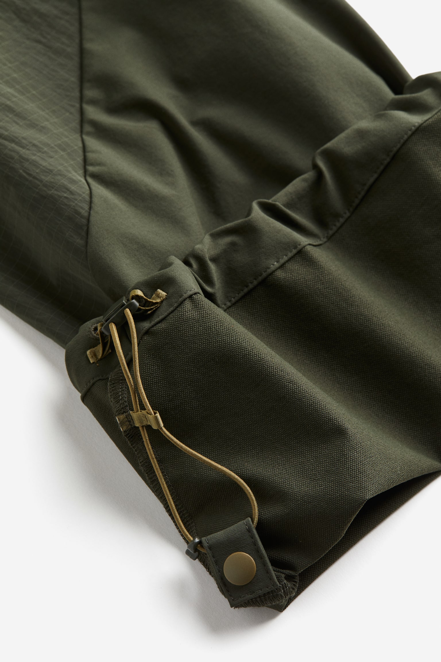 Loose Fit Outdoor Parachute Pants - Dark khaki green/Black - 3