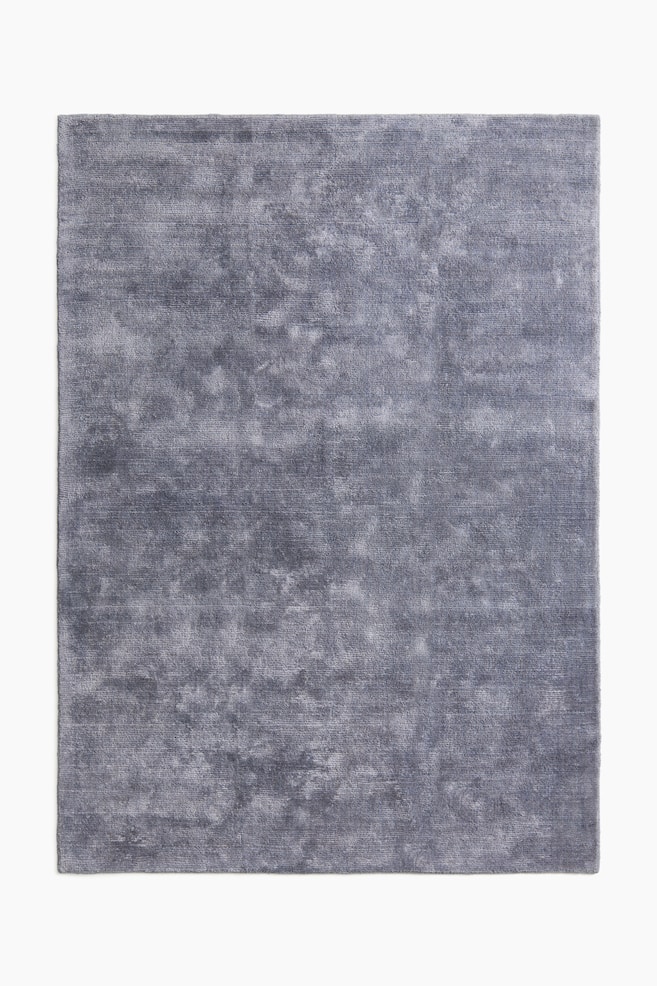Tapis en jute tissé à la main - Bleu ancien/Beige clair - 1