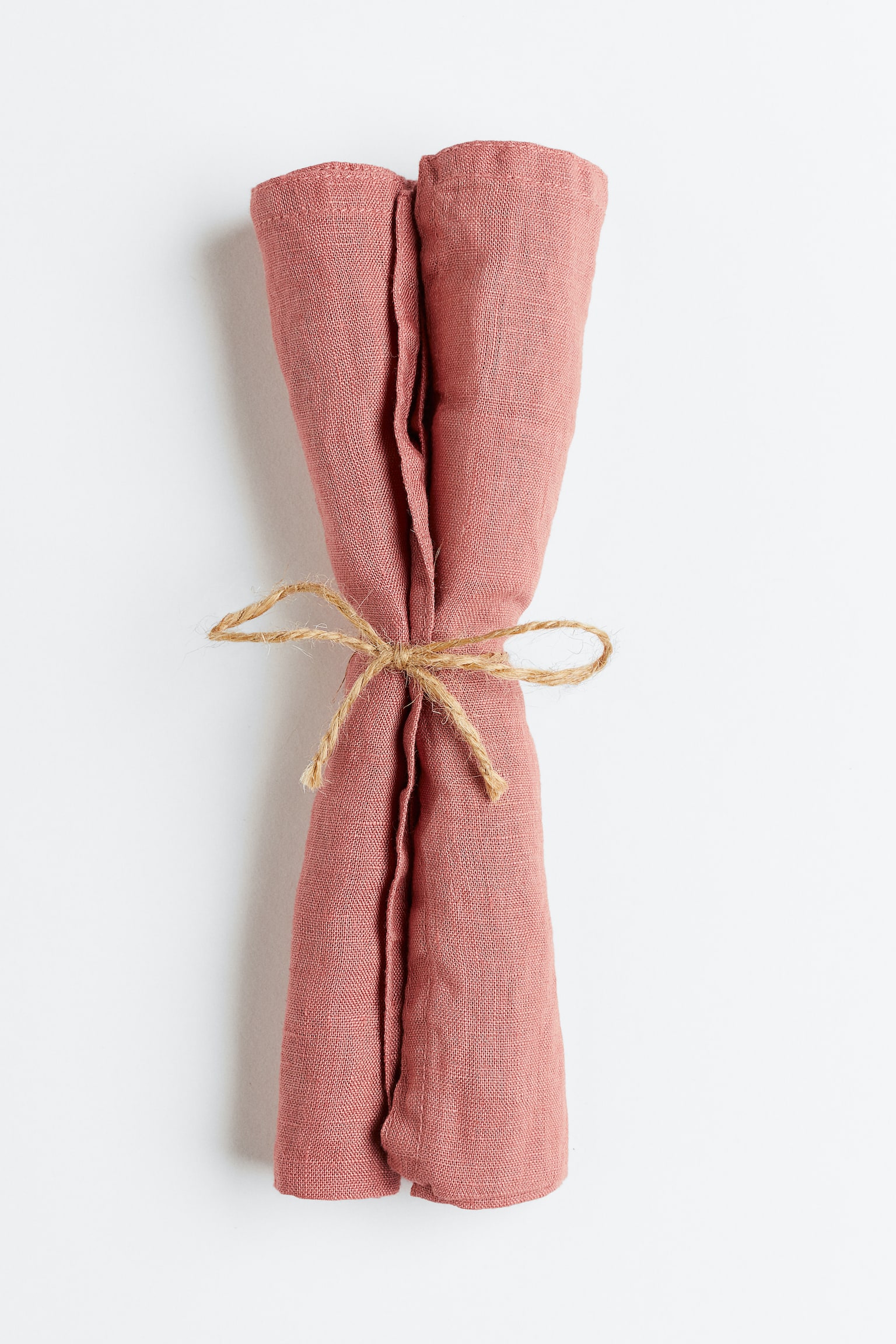 2-pack linen napkins - Dark old rose