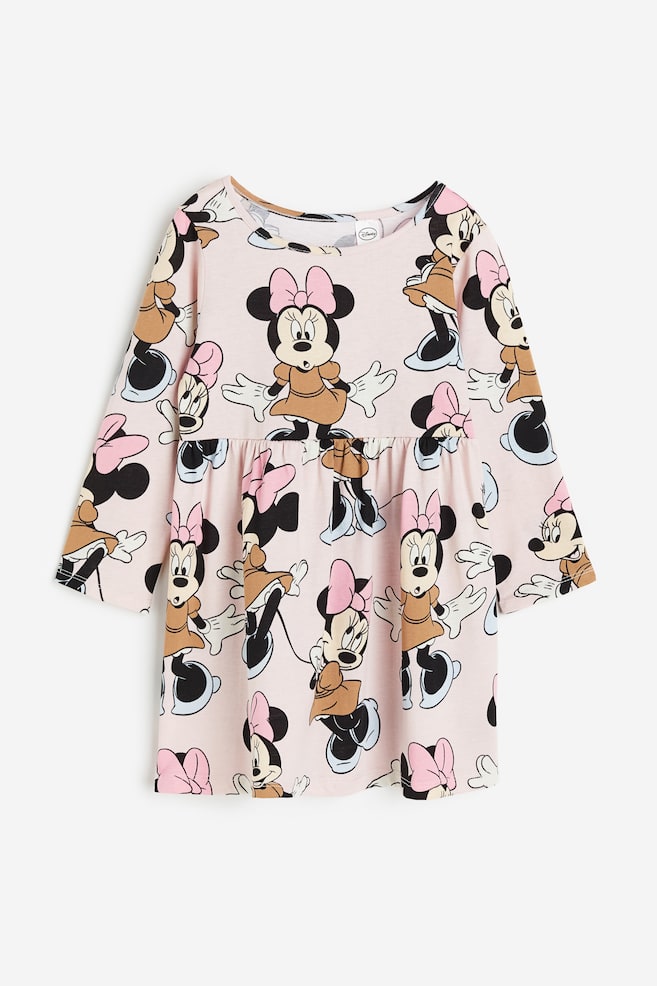 Mønstret kjole i bomuld - Lys rosa/Minnie Mouse/Lys rosa/Disney/Lyslilla/Care Bears/Light grey marl/Gabby's Dollhouse/dc/dc/dc/dc - 1