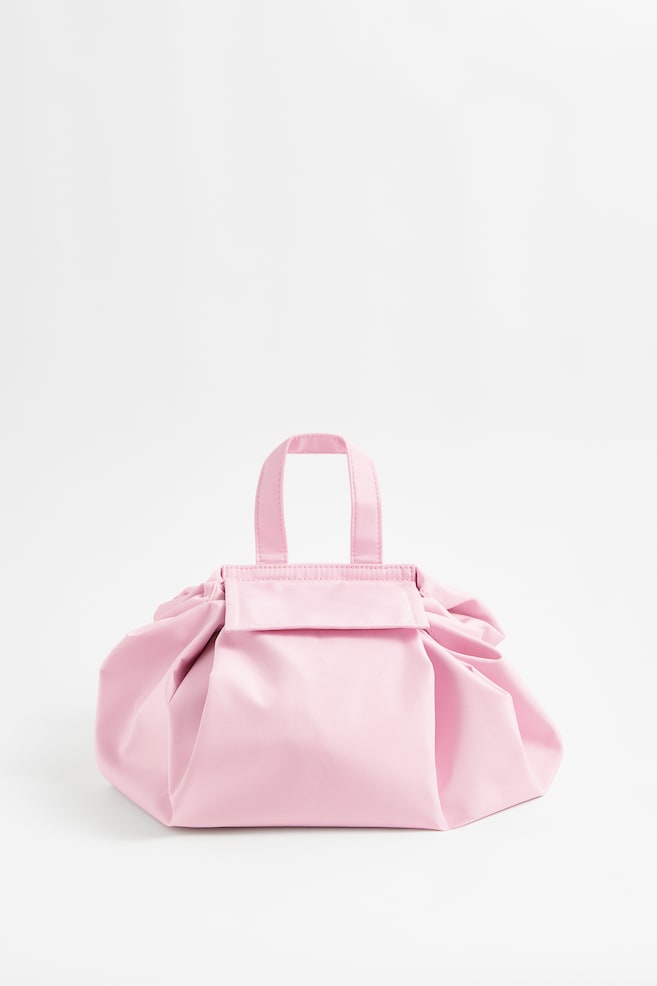 Lay flat drawstring make-up bag - Baby pink - 3