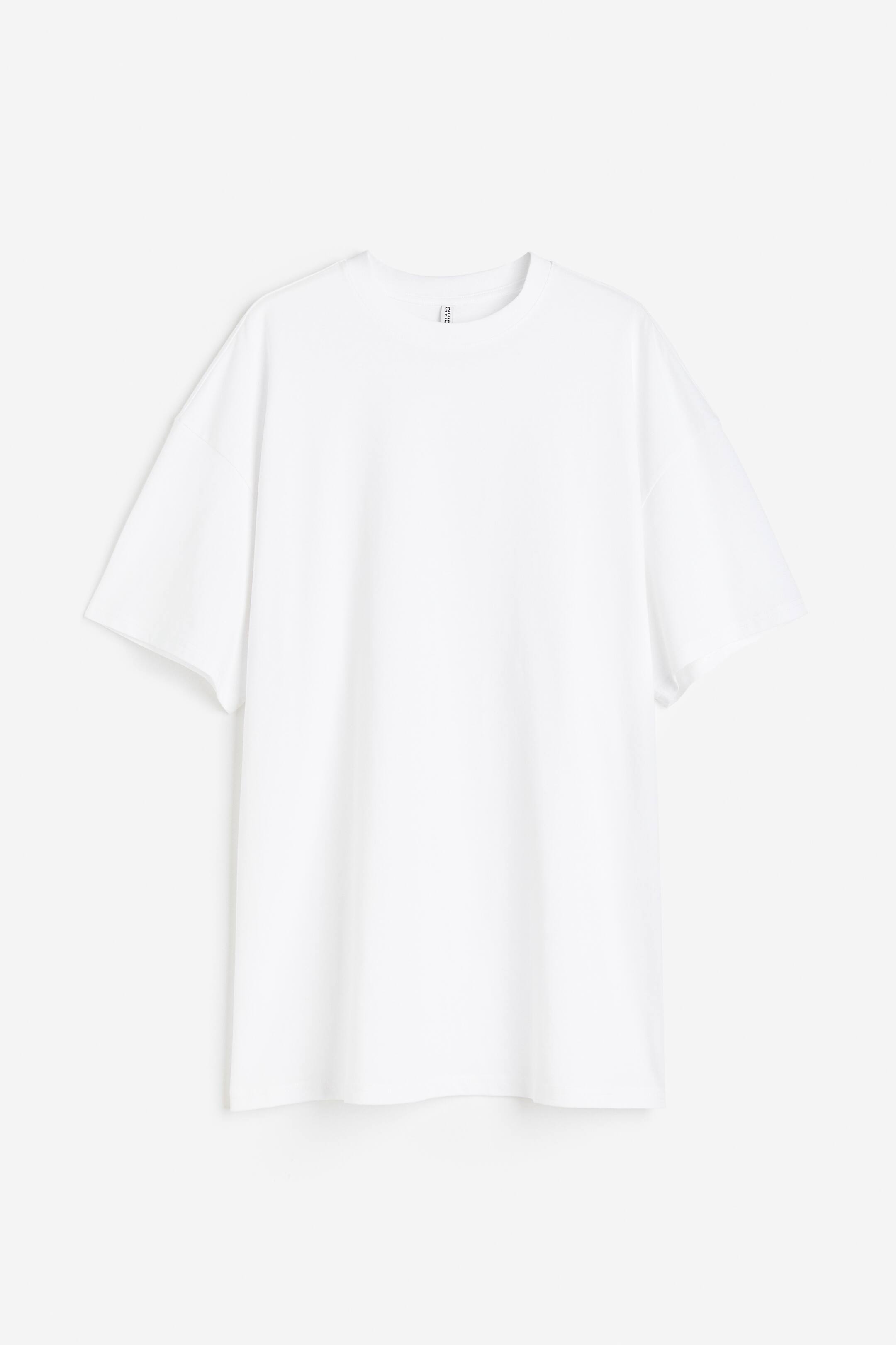 View larger image: H&M+ Oversized T-shirt dress - White - Ladies | H&M MY 1