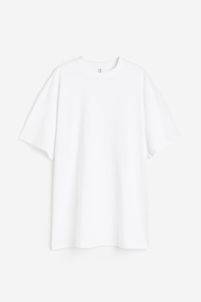 H&M+ Oversized T-shirtklänning - Vit - 2