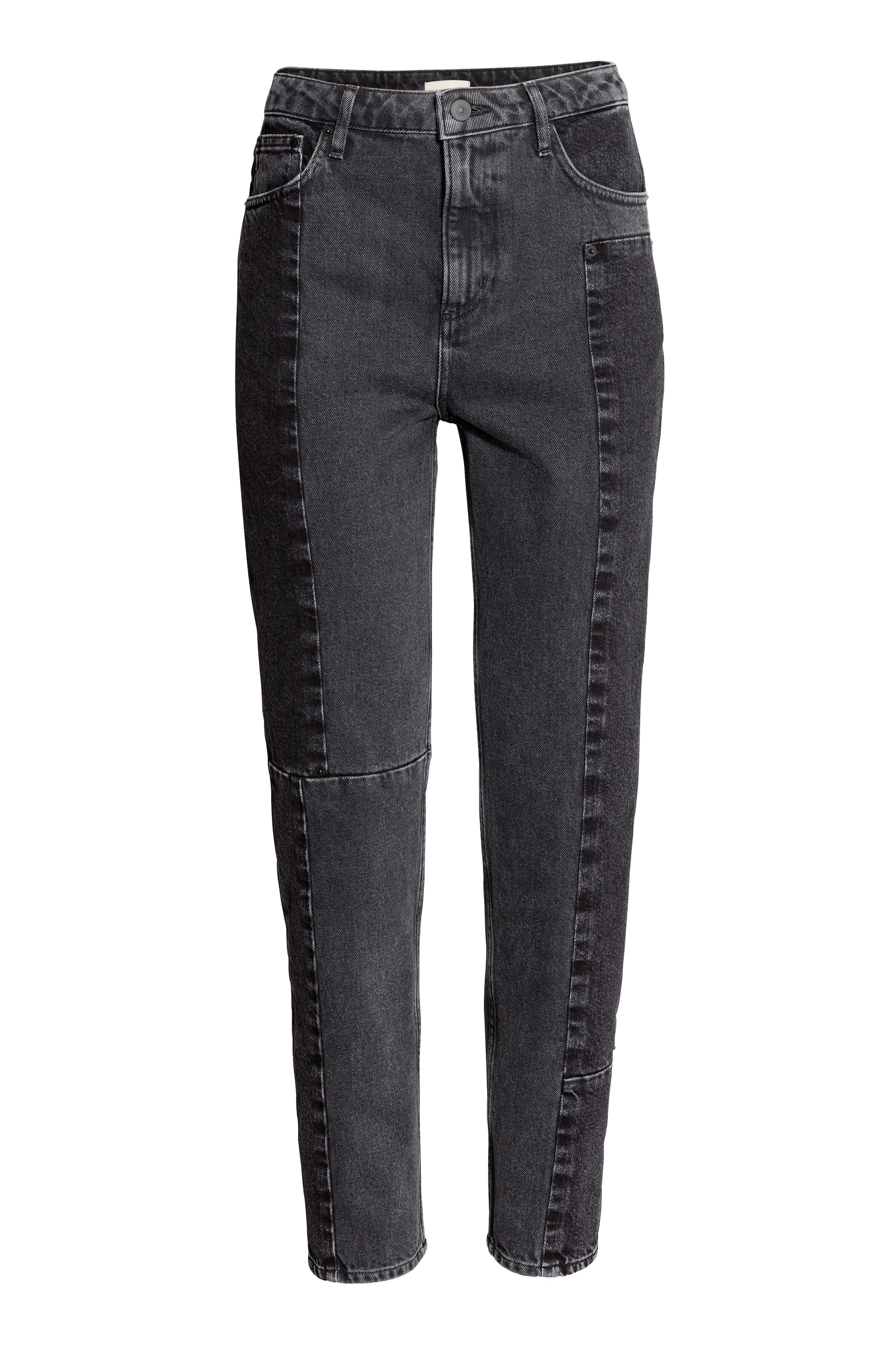 Agrandir l'image: Straight High Patchwork Jeans - Denim gris foncé - FEMME | H&M FR 1