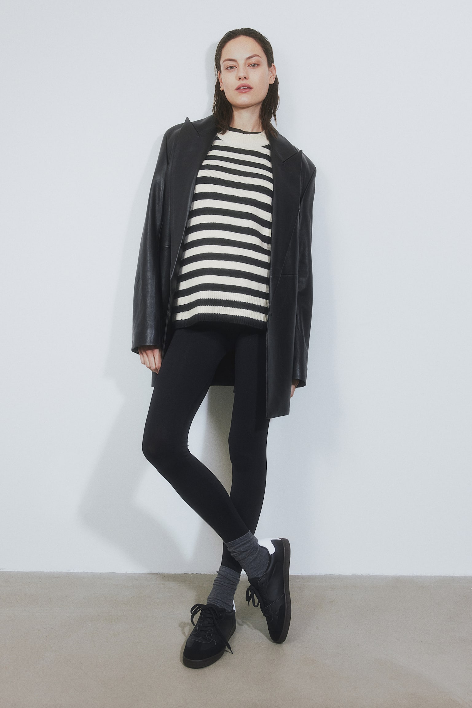 MAMA Before & After Sweater - Cream/Black stripe/Black - 6