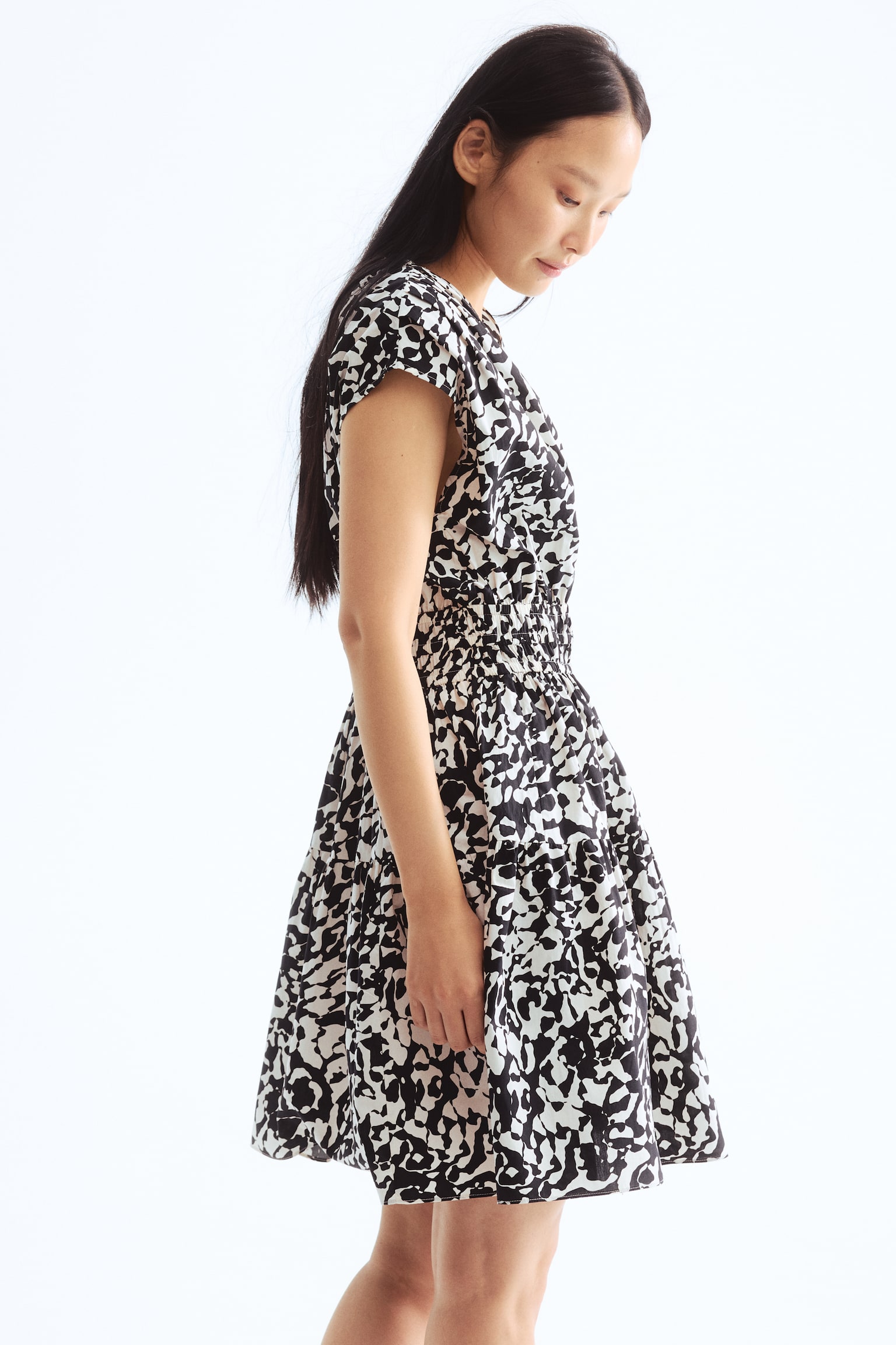 Cotton dress - Black/Patterned/Orange/Burgundy/Paisley pattern/Black - 3