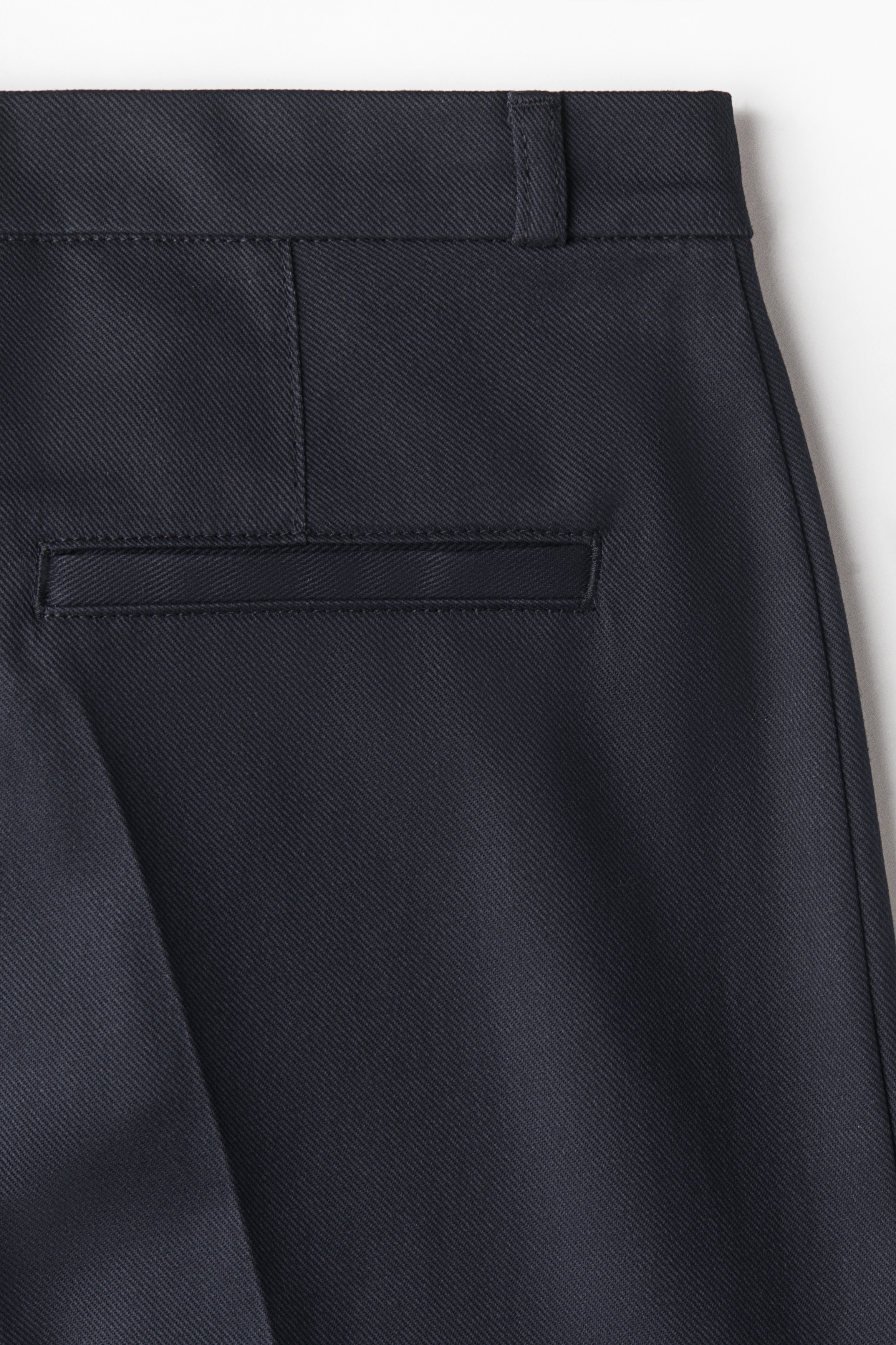 Flared twill trousers