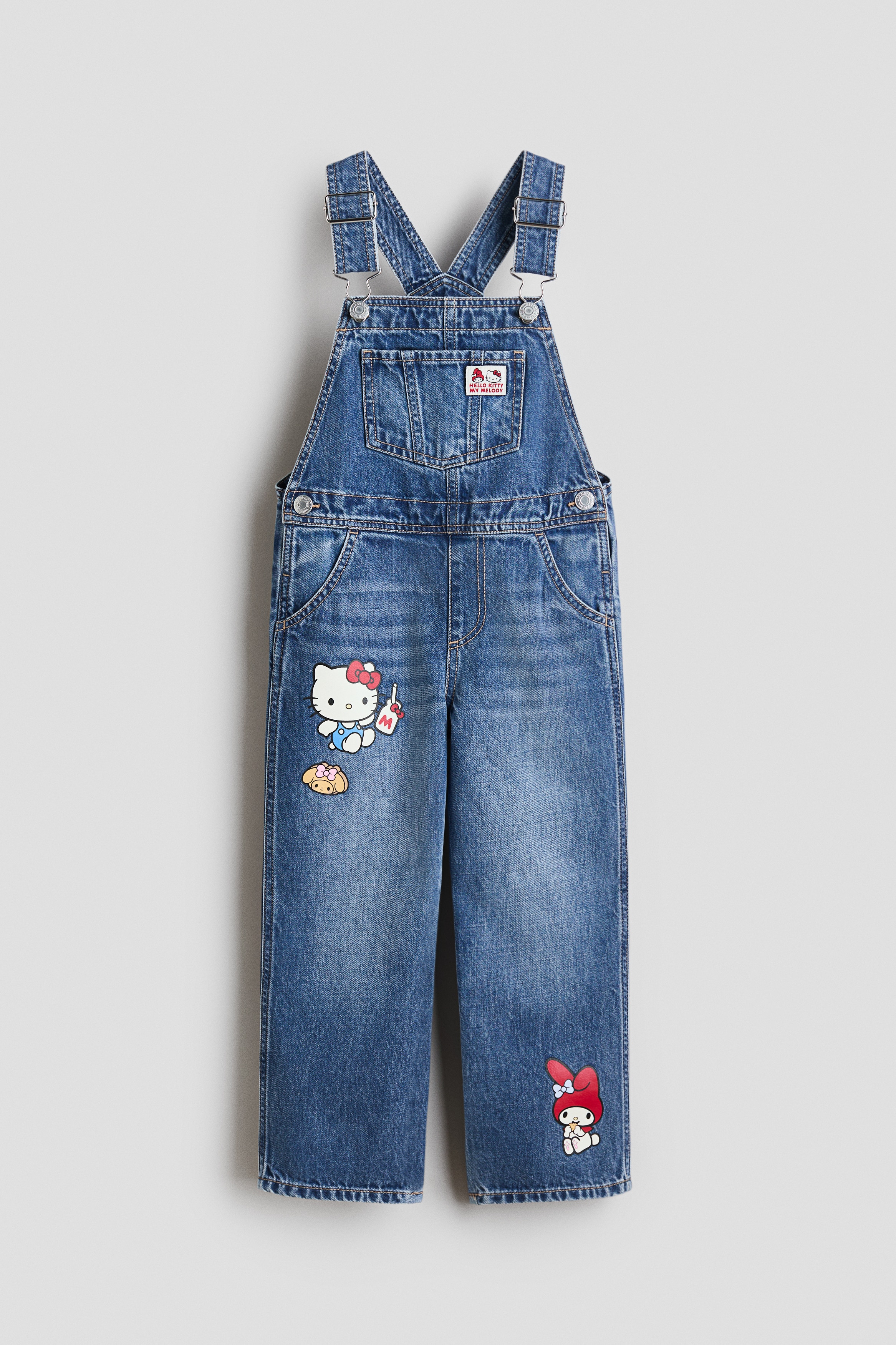 Peto vaquero estampado - Azul denim/Hello Kitty