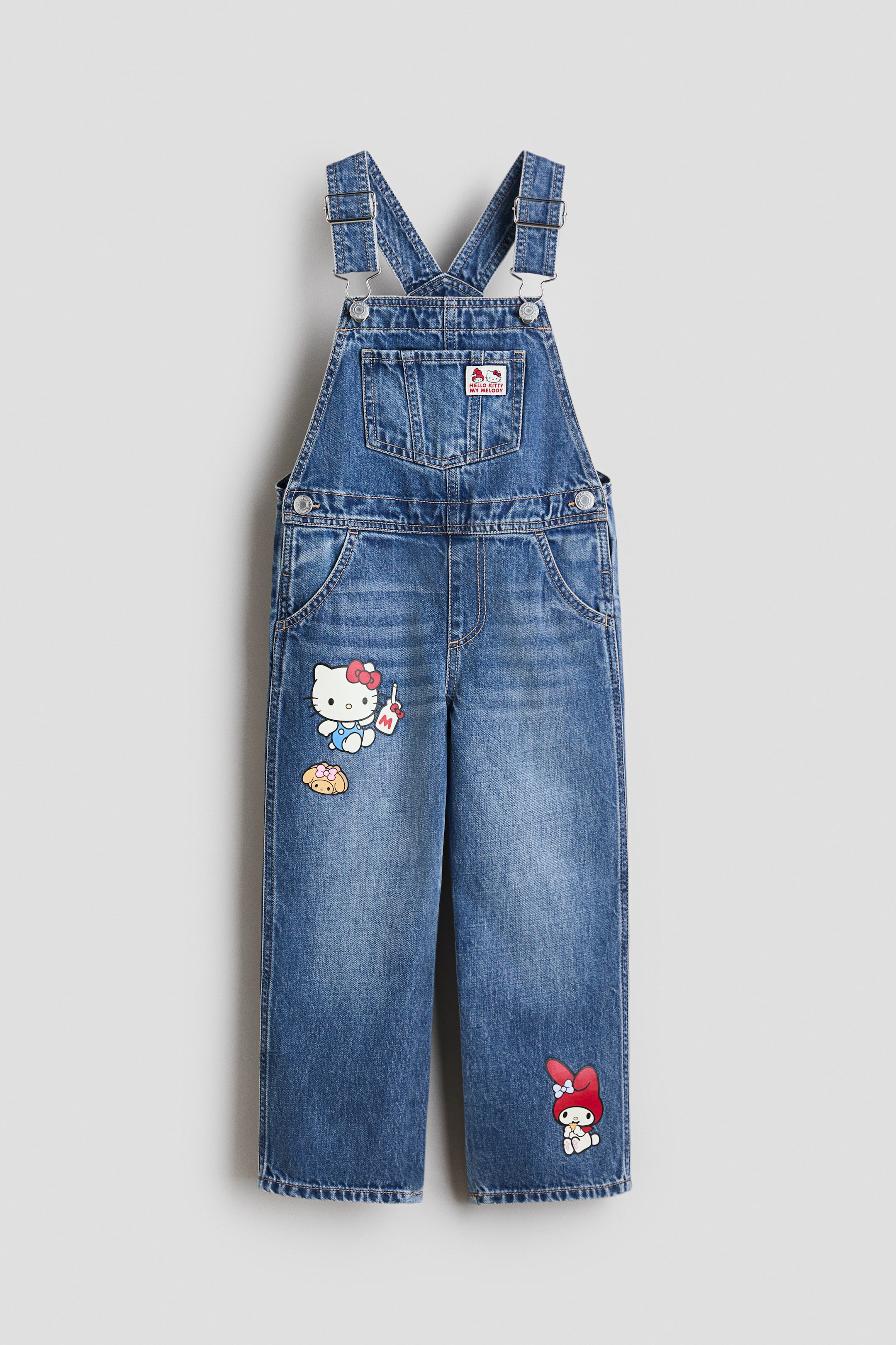 Salopette en denim imprimé