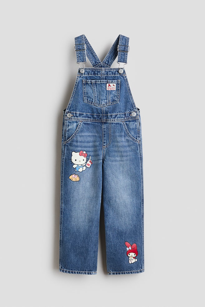 Printed Denim Overalls - Denim blue/Hello Kitty - 1