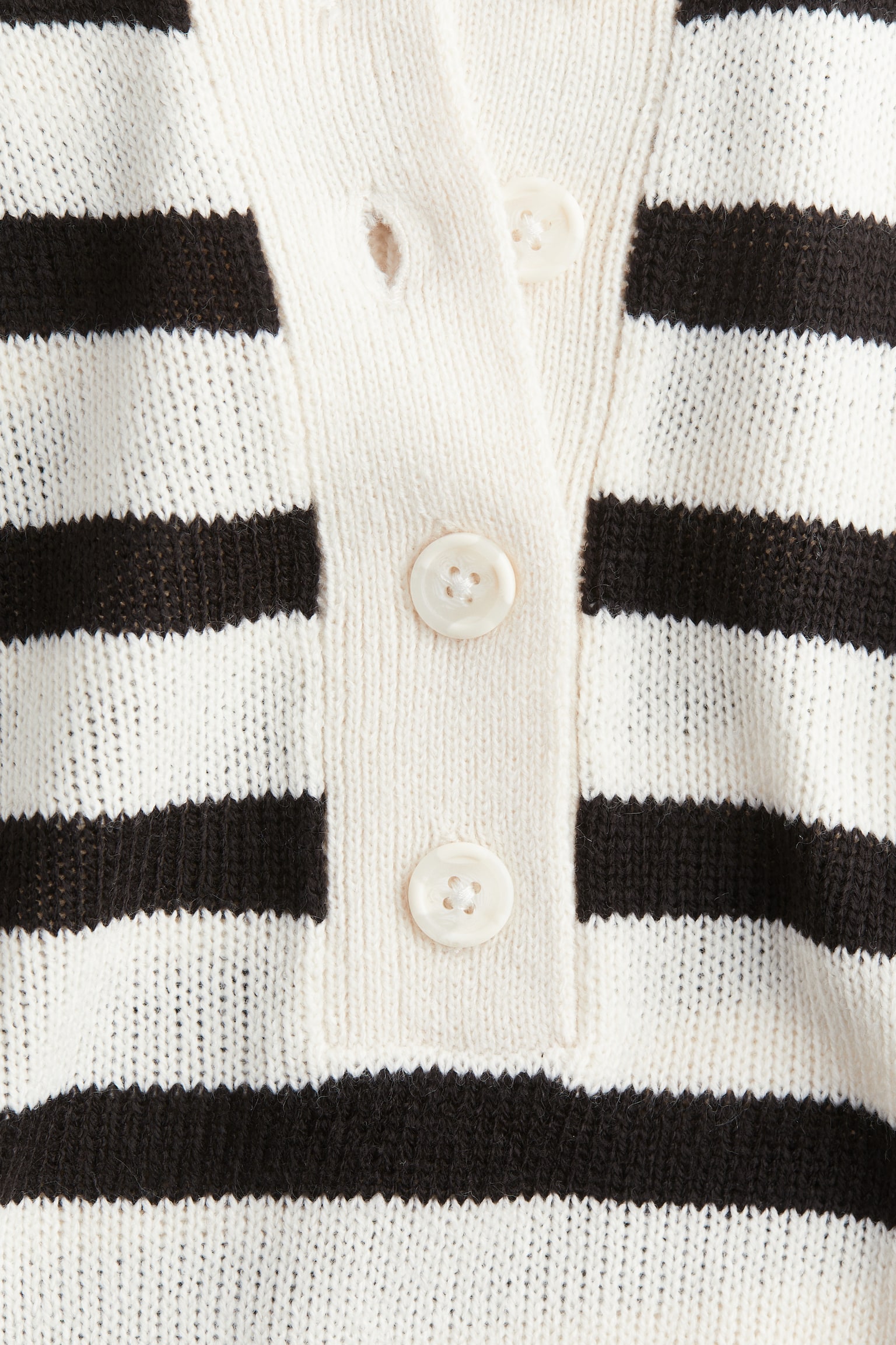 Short polo jumper - Cream/Striped/Grey marl/Navy blue/Striped - 3