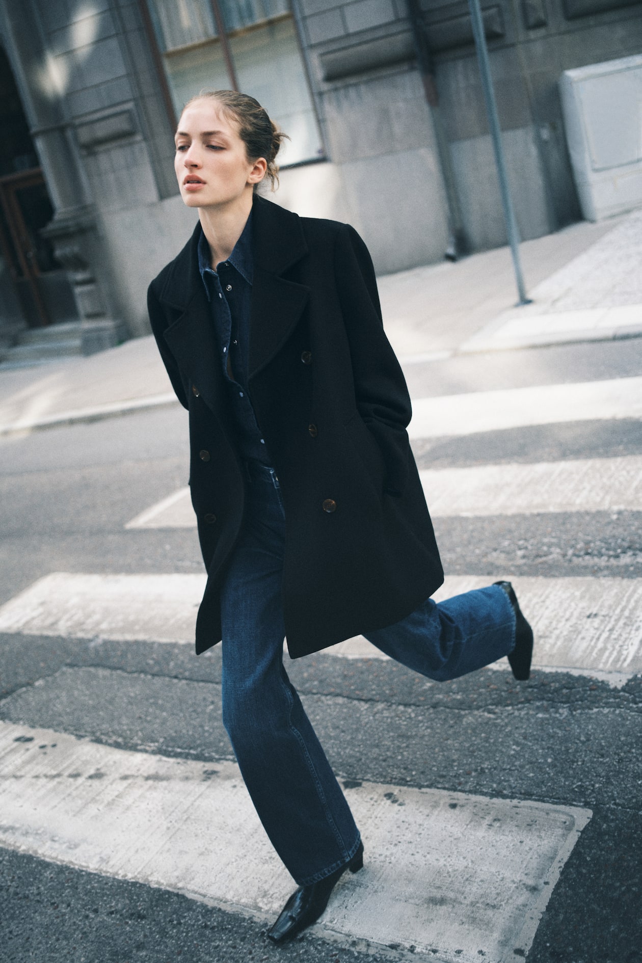 Double-Breasted Twill Coat - image 3