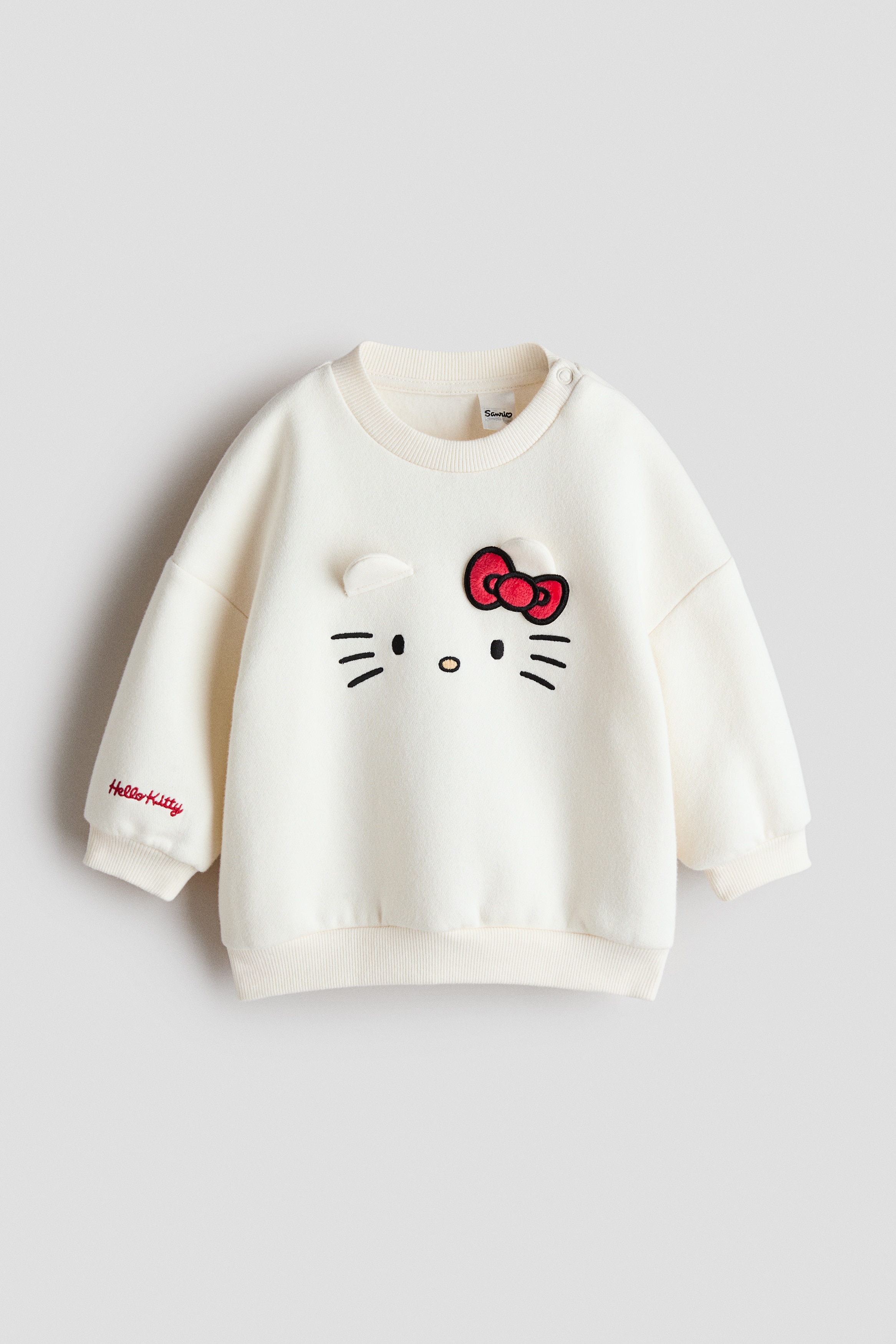 Motif-detail sweatshirt - White/Hello Kitty/Light pink/Minnie Mouse