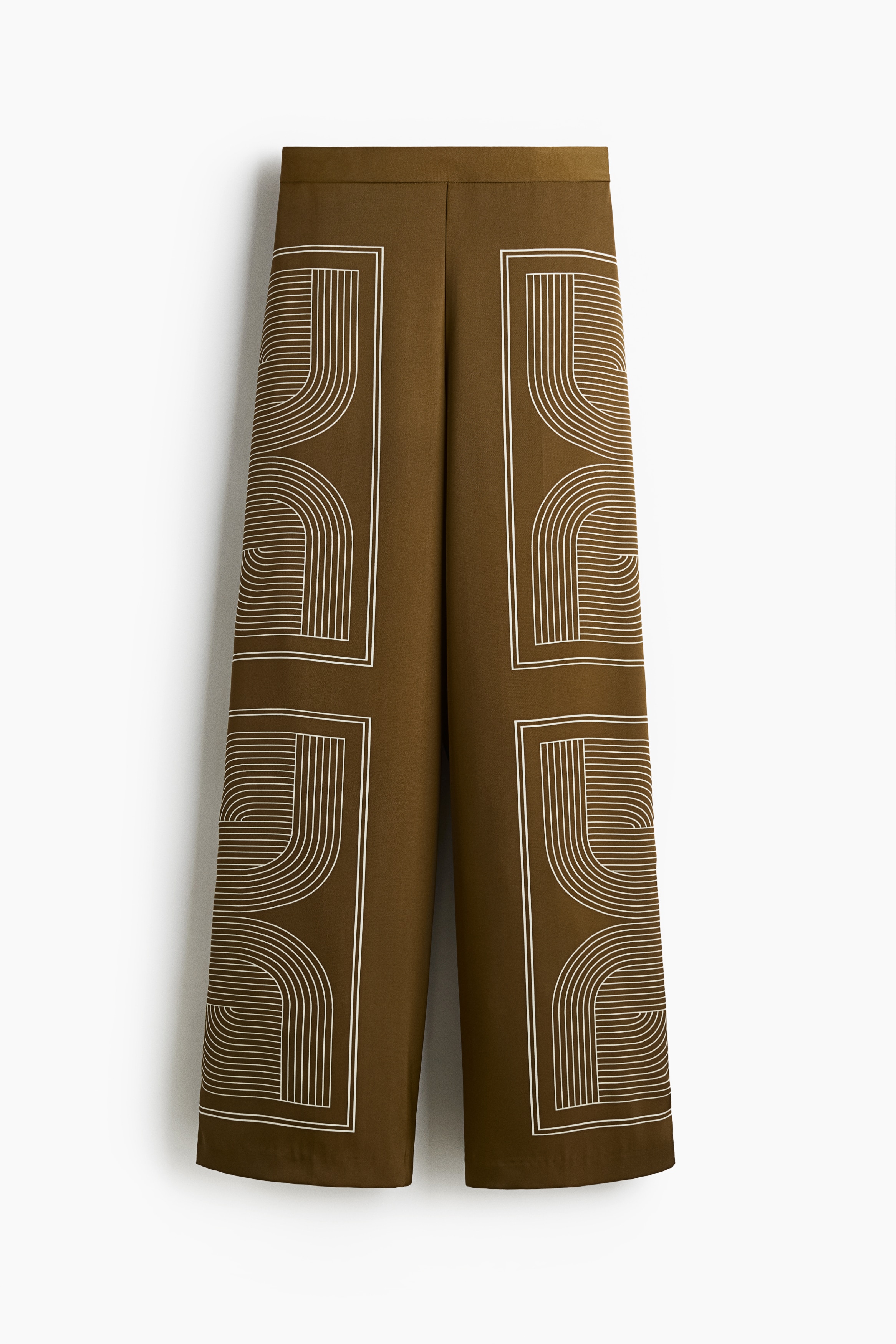 Straight Leg Pants - Dark khaki green/Pattern/Dark beige/Pattern/Black/Stripe/Navy blue/Pattern